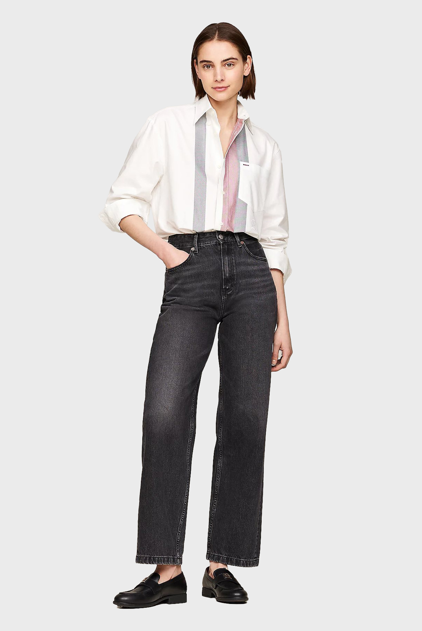 Женские черные джинсы RELAXED STRAIGHT HW CAL 2