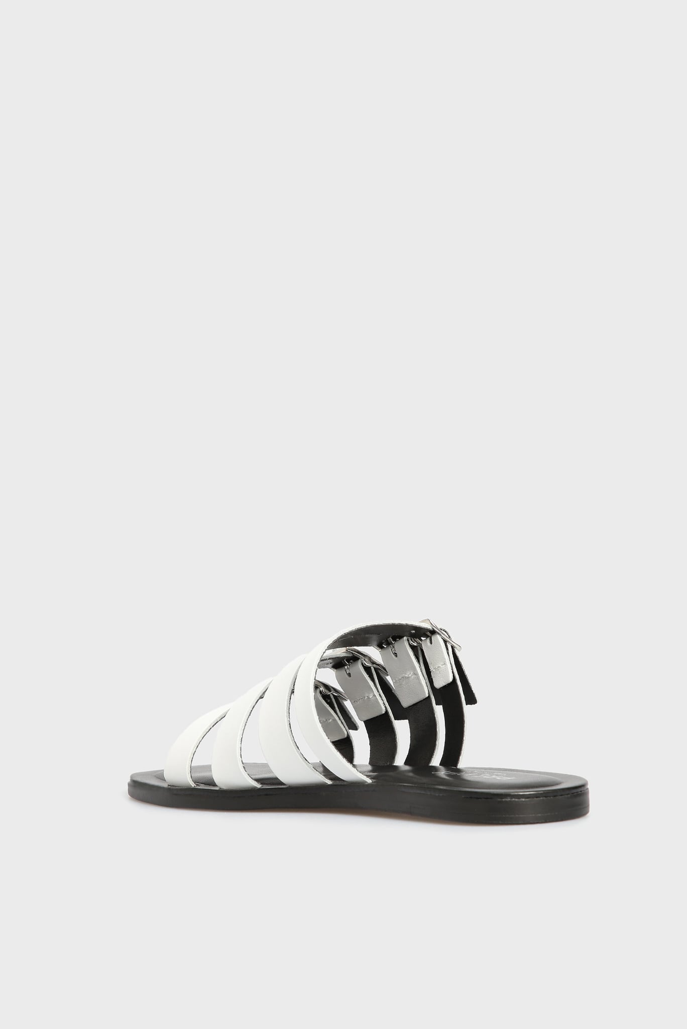 Женские белые кожаные слайдеры 4