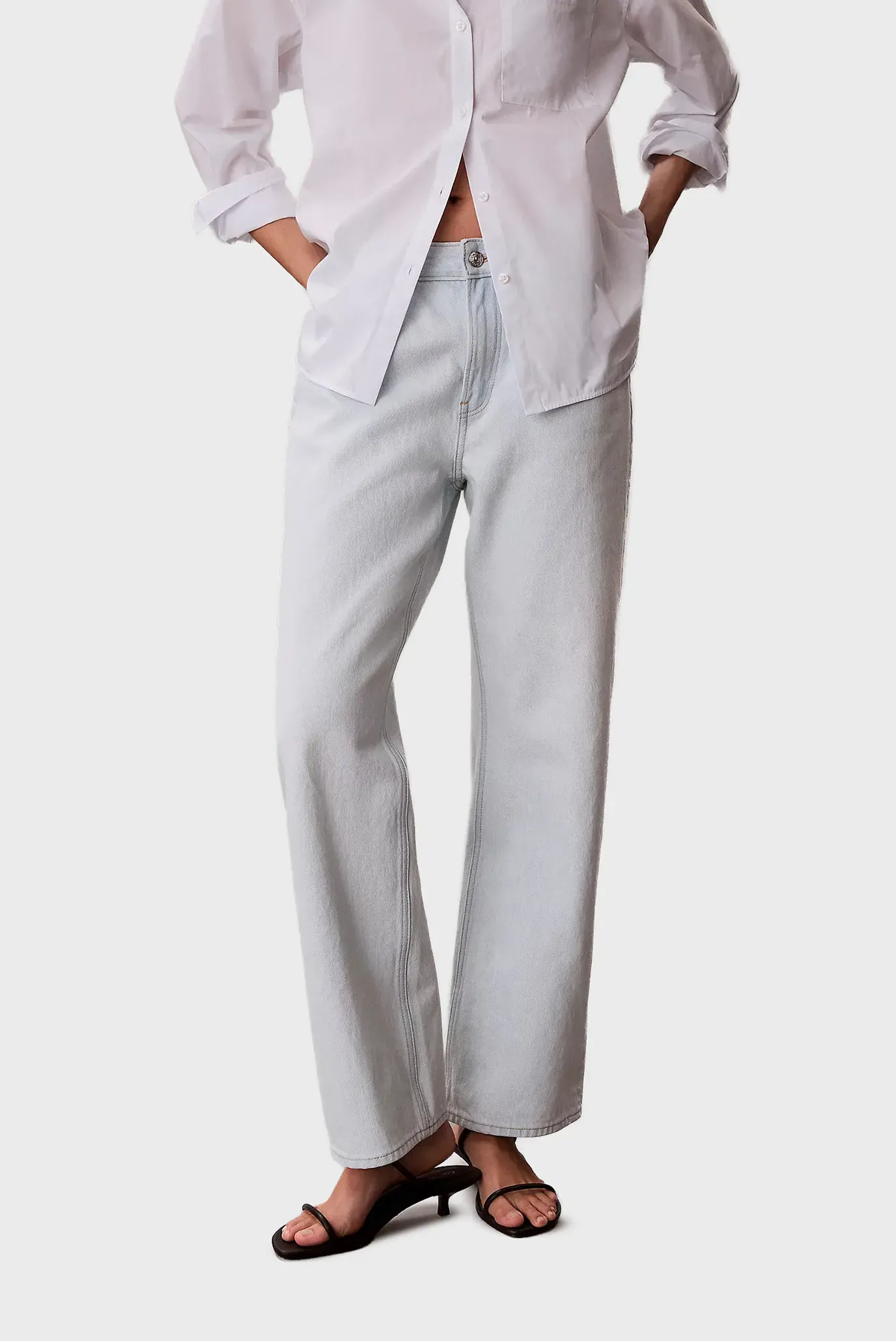 Джинсы 90s STRAIGHT BLEACHED LIGHT 1