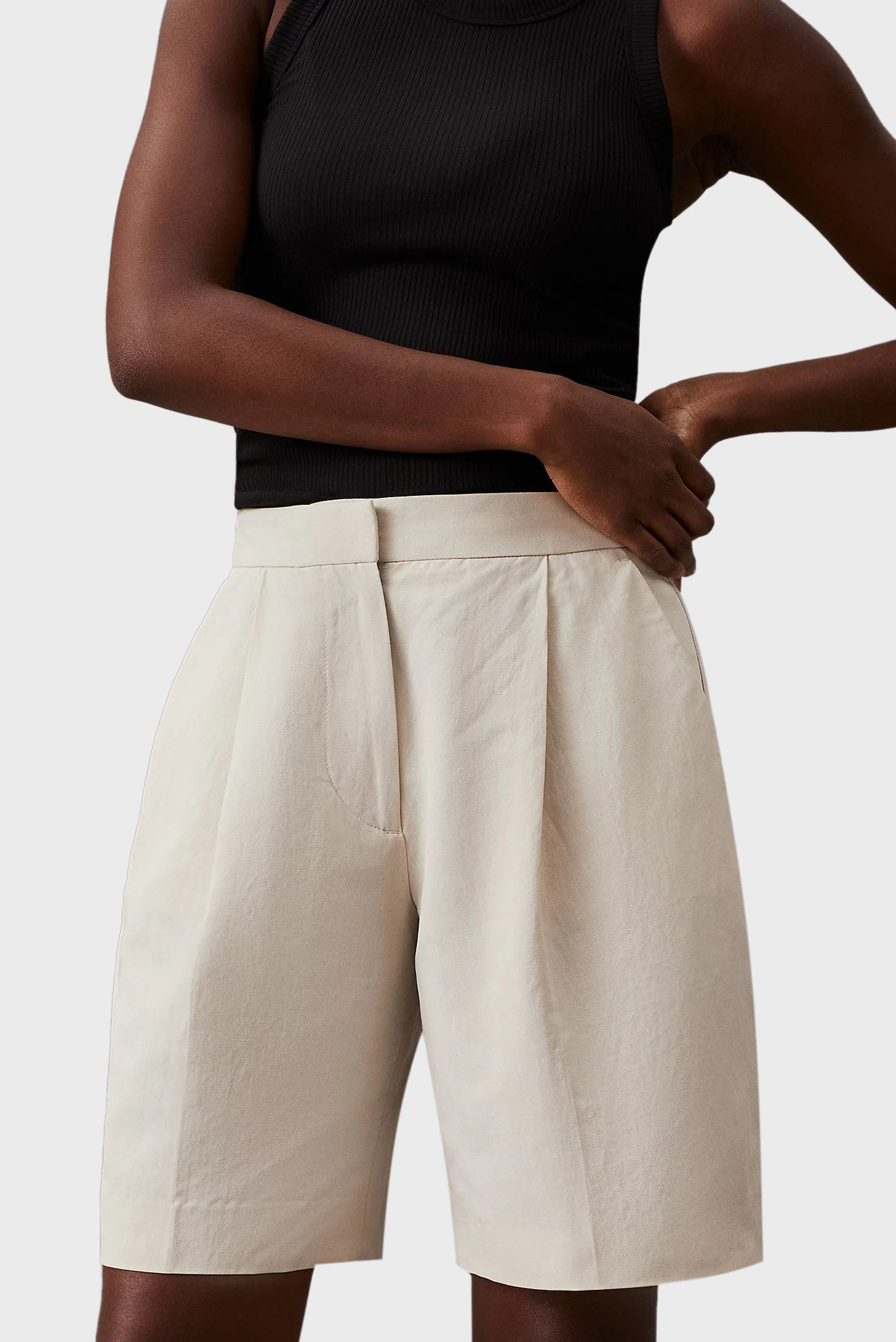 Шорты/LINEN TAILORED SHORTS 5