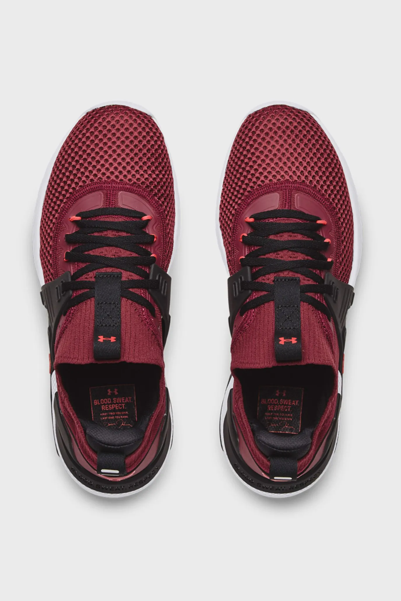 Мужские бордовые кроссовки UA Project Rock 4 8