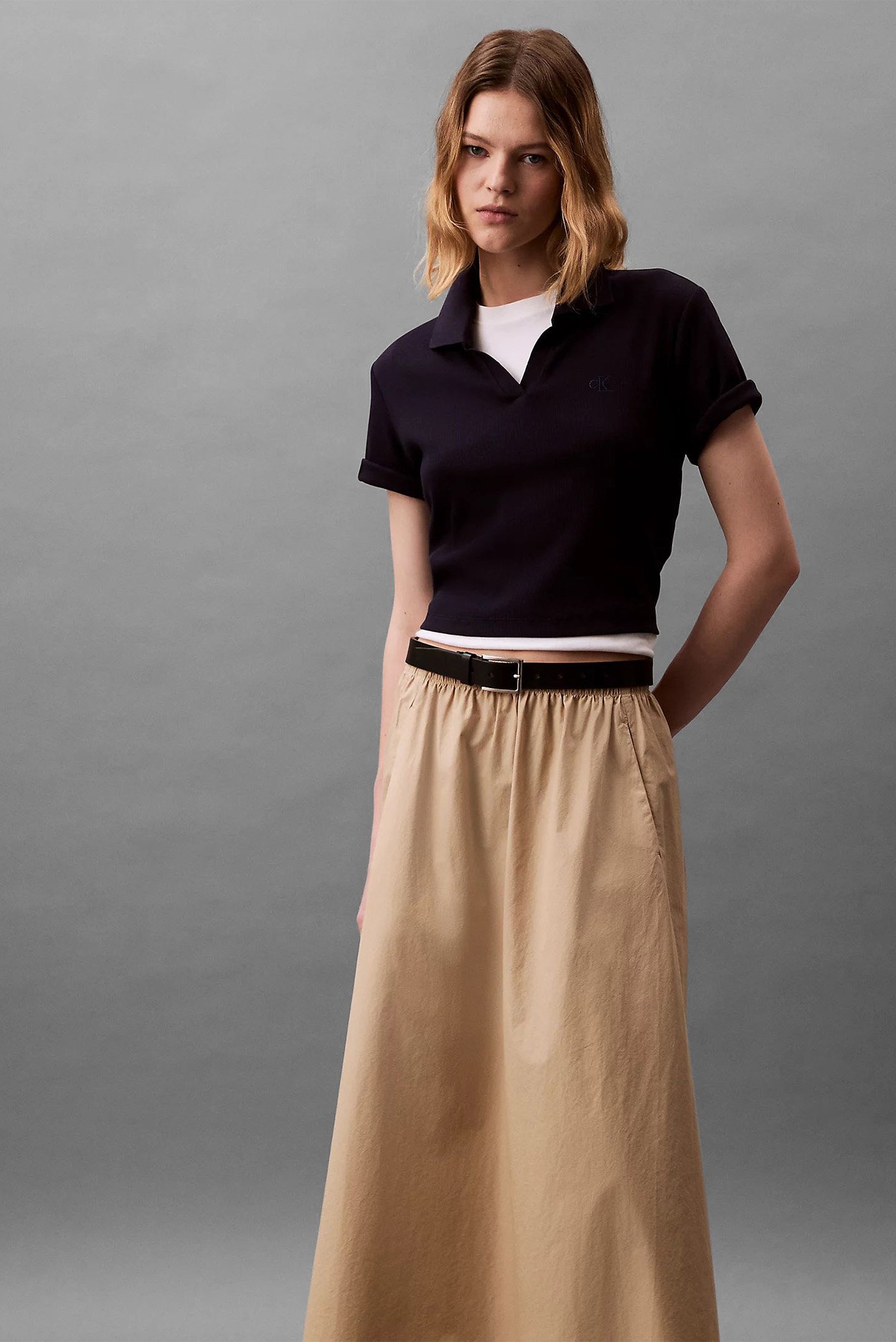 Юбка POPLIN PULL ON MIDI SKIRT 2