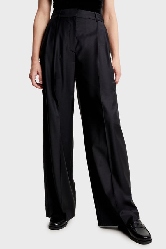 Штаны WIDE LEG PLEATED WOOL PANT