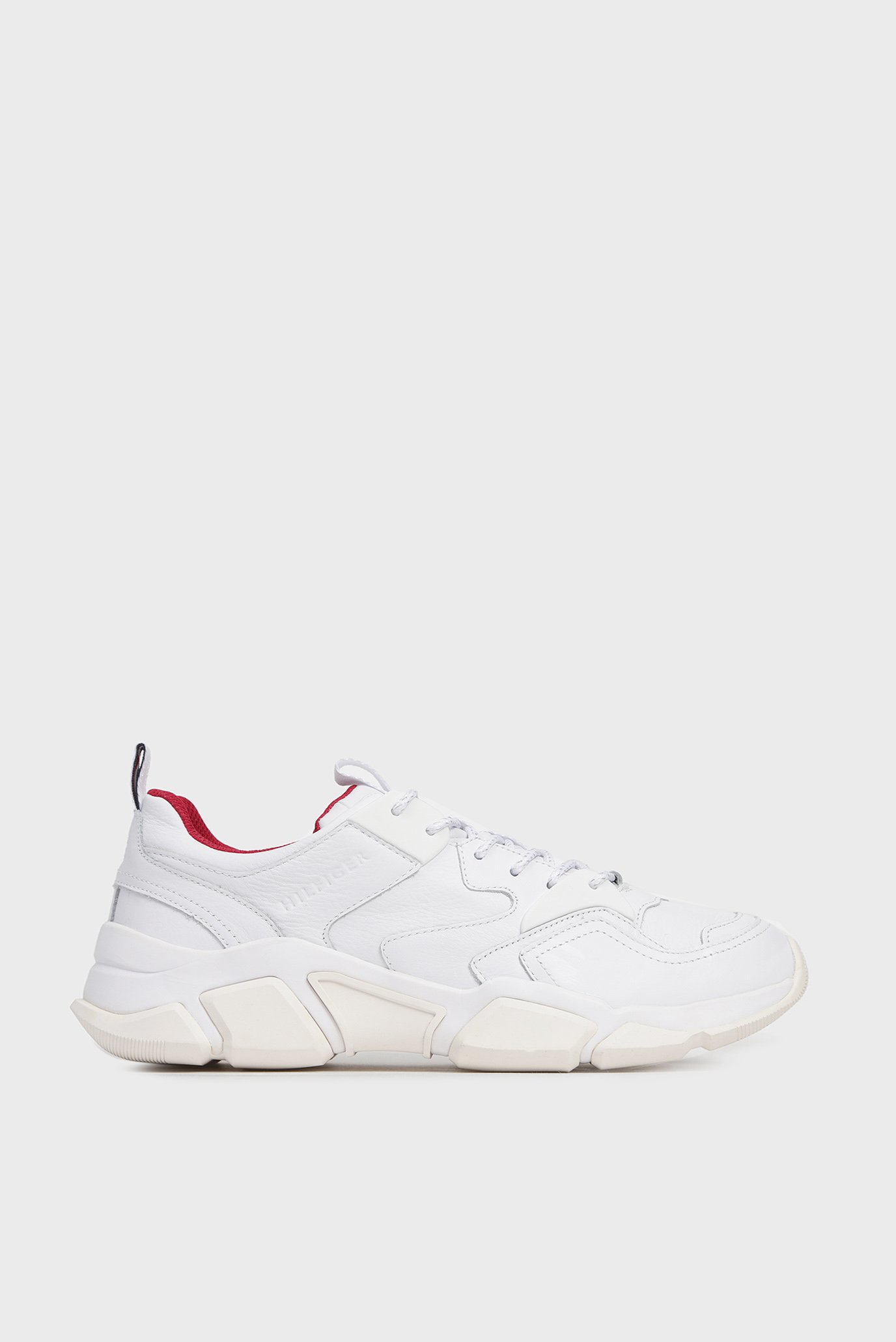 Мужские белые кожаные кроссовки CHUNKY LEATHER TRAINER 1