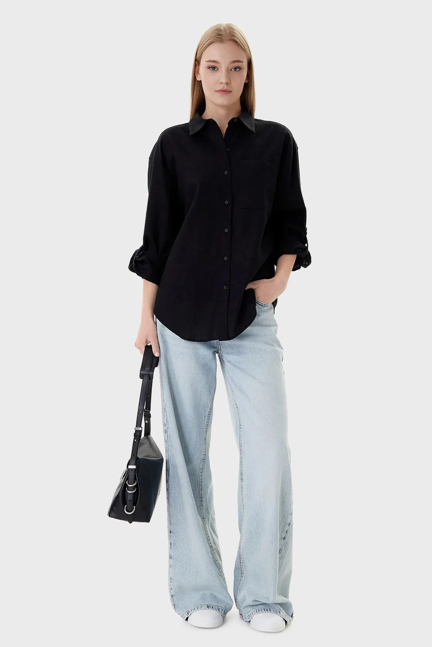 Рубашка Cotton Linen Roll Tab Shirt 2