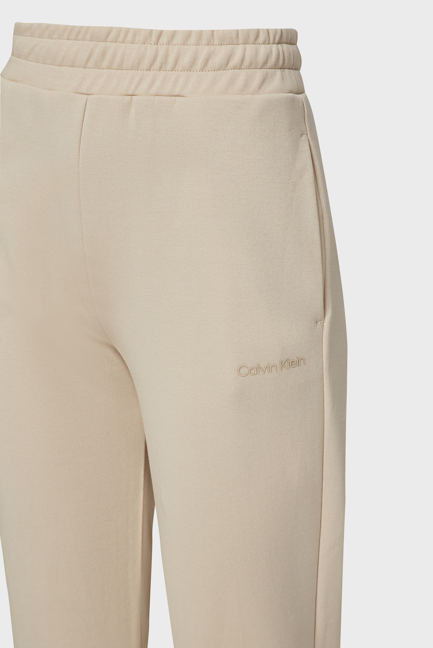 Женские бежевые спортивные брюки MICRO LOGO ESS SLIM JOGGER 6