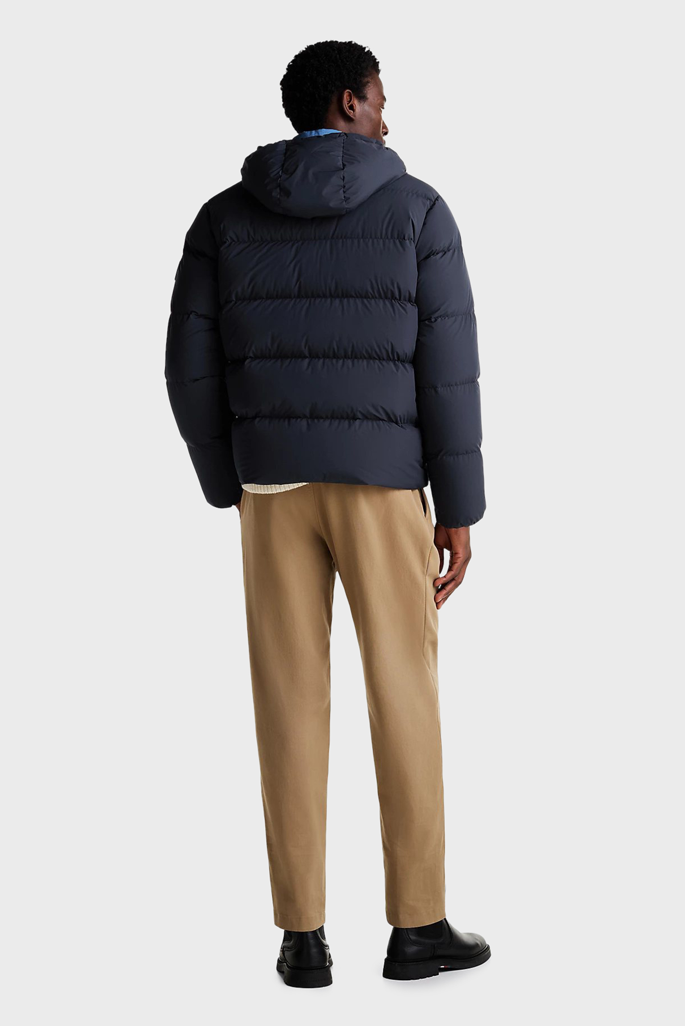 Мужской темно-синий пуховик DOWN HOODED PUFFER JACKET 3