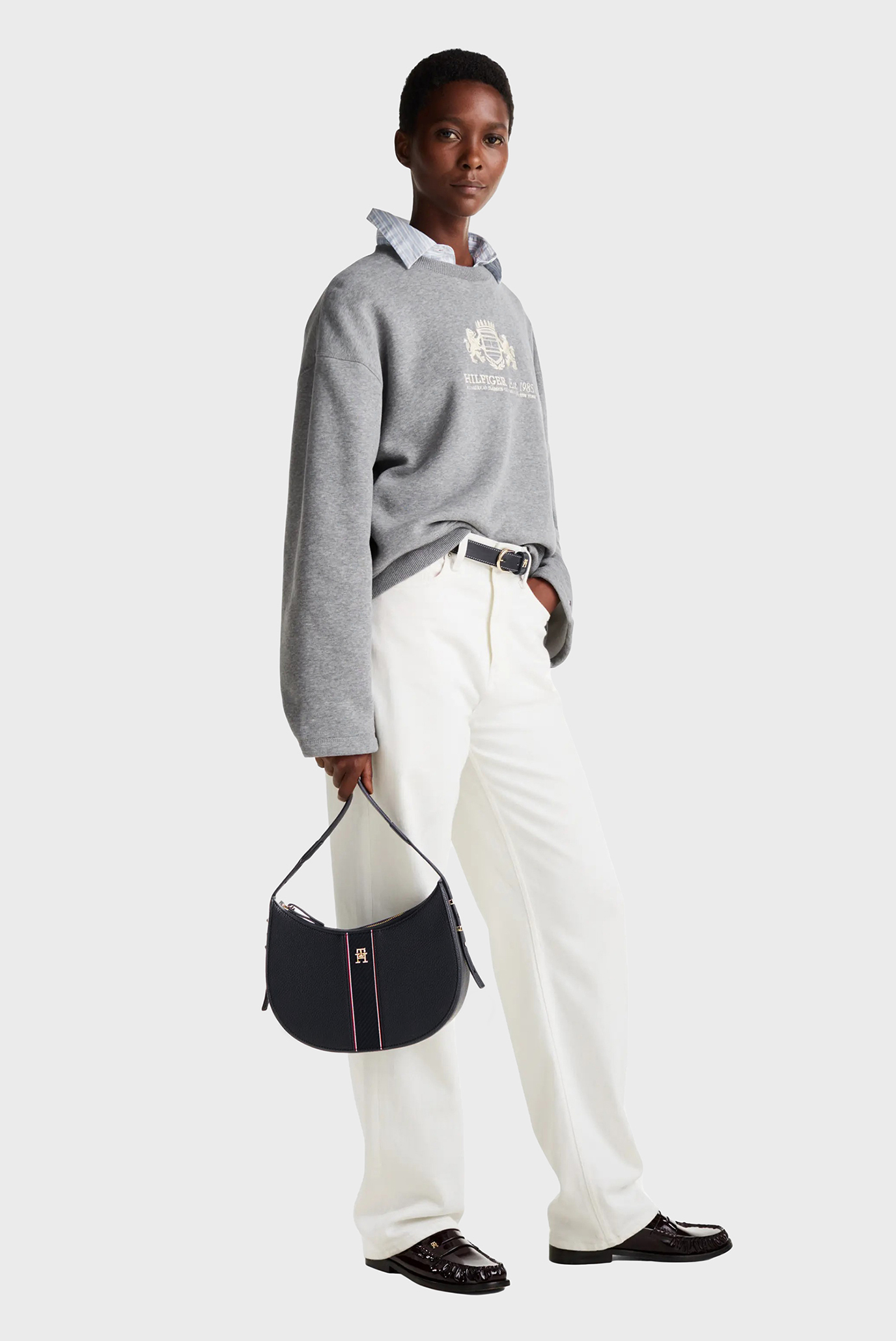 Женская темно-синяя сумка TH LEGACY SHOULDER BAG 2