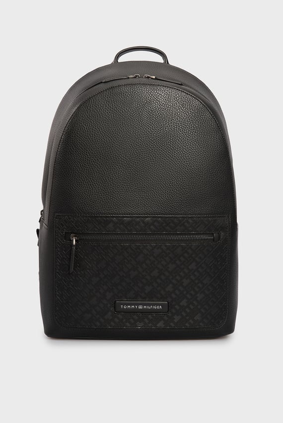 Мужской черный рюкзак TH MONOGRAM