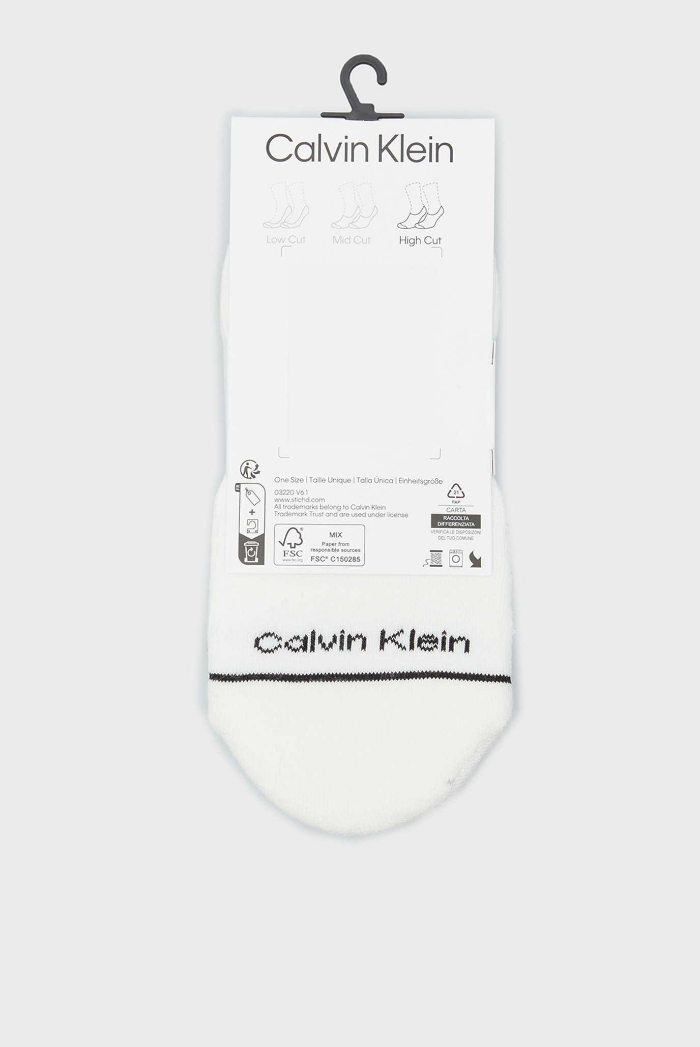 Следы CK WOMEN FOOTIE HIGH CUT 3P ATHLEISURE 3