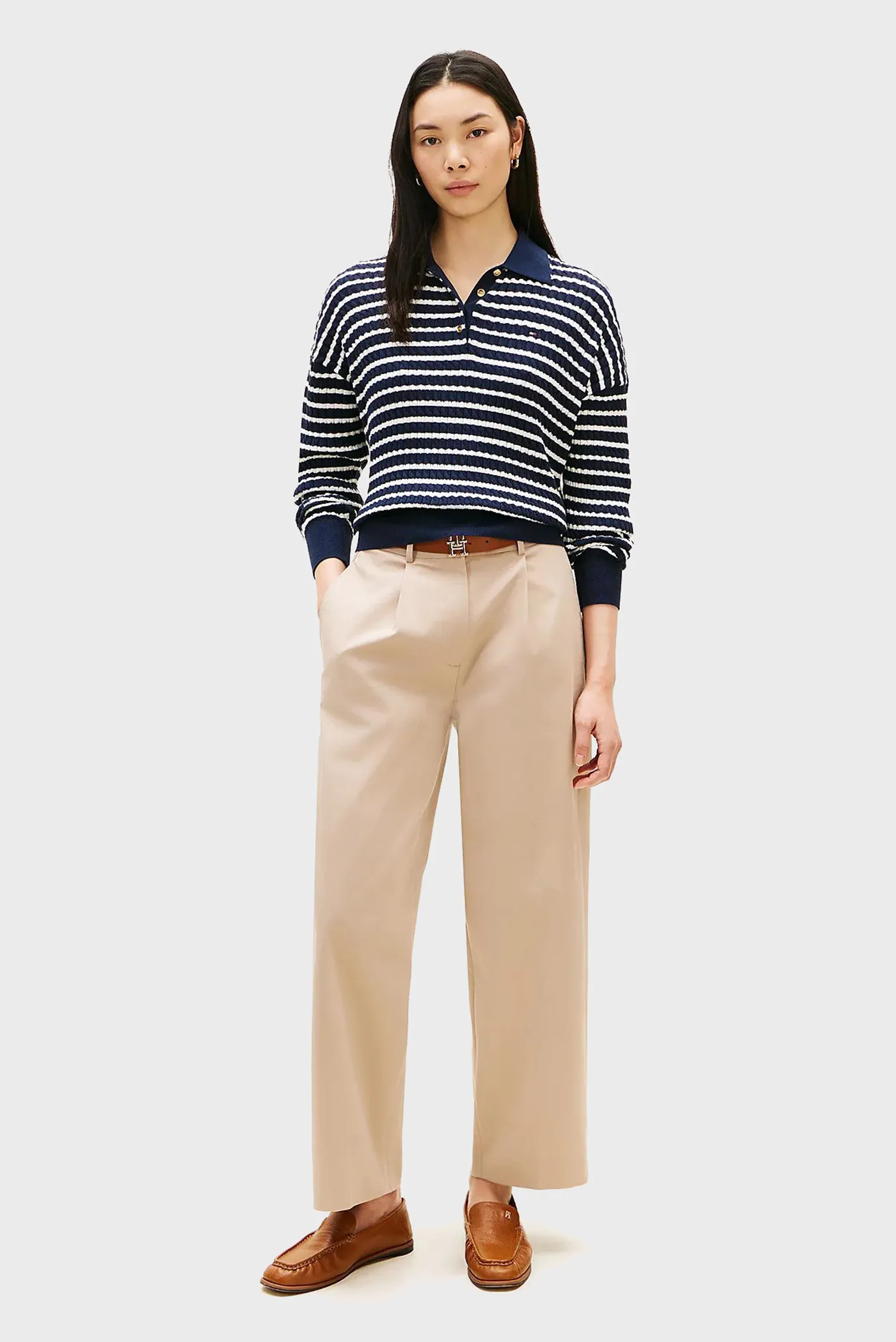 Штаны COTTON BARREL PLEATED CHINO 2