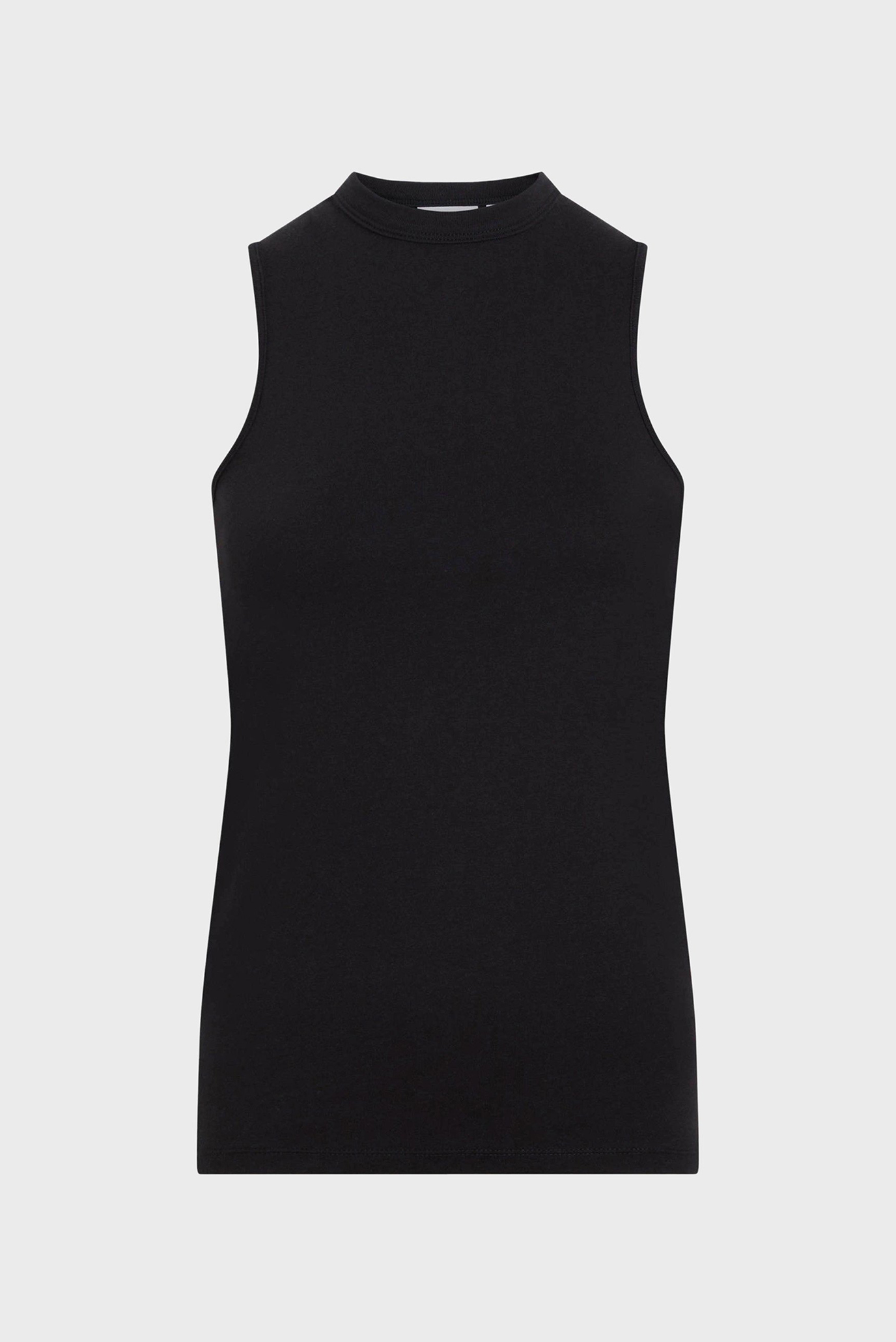 Женский черный топ SMOOTH COTTON TWIST BACK TANK 3