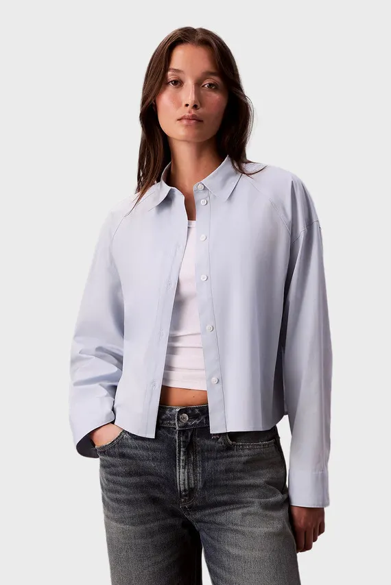 Рубашка SOLID BOXY CROPPED SHIRT Calvin Klein Jeans