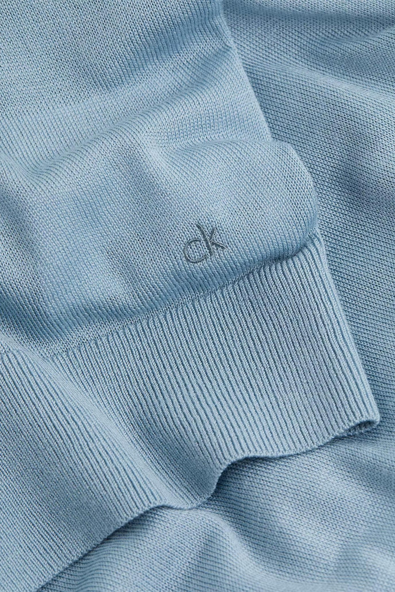 Поло с длинным рукавом ACETATE BLEND POLO REG SWEATER 4