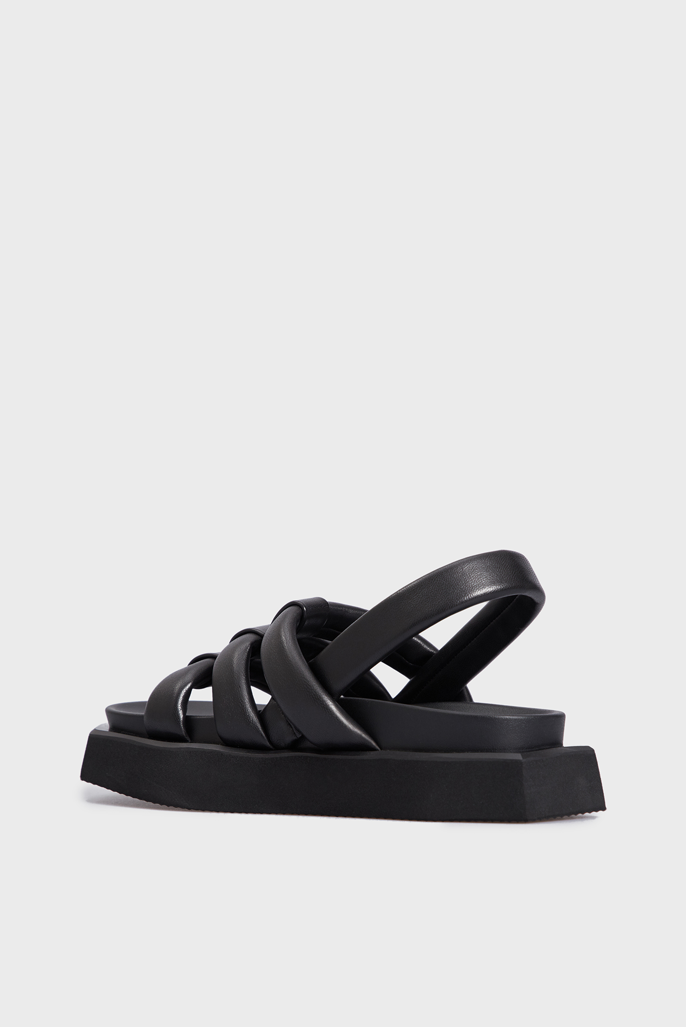 Женские черные кожаные сандалии Lenna 10