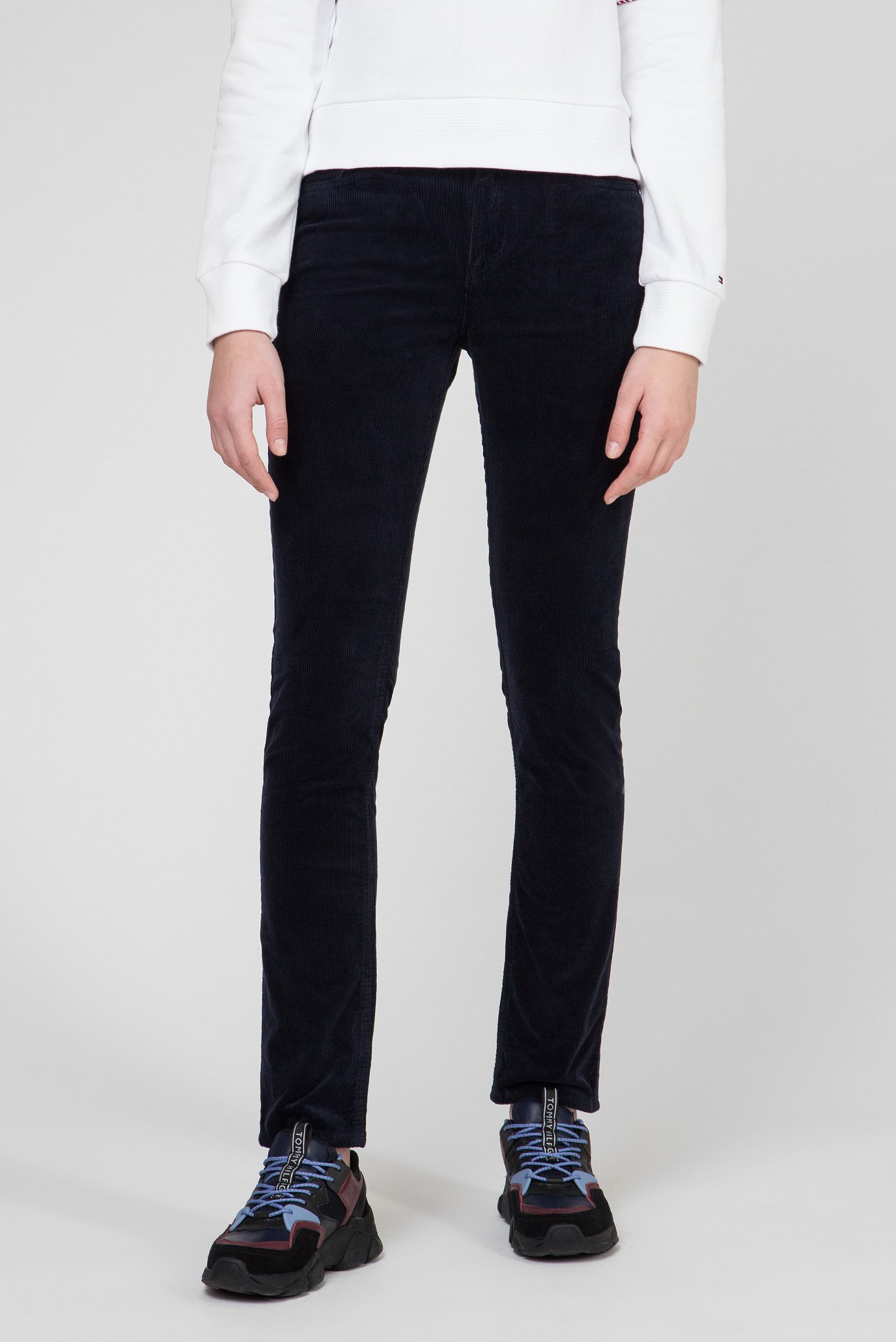 Женские темно-синие вельветовые брюки ROME STRAIGHT RW MAYA 6