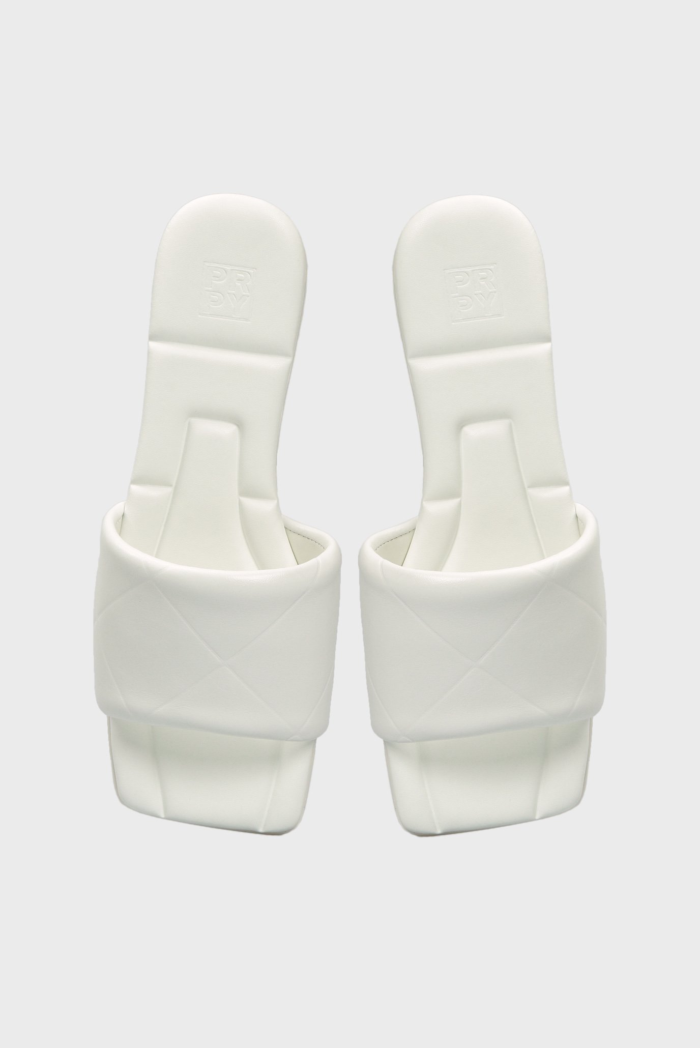 Женские белые кожаные слайдеры Umbria 4