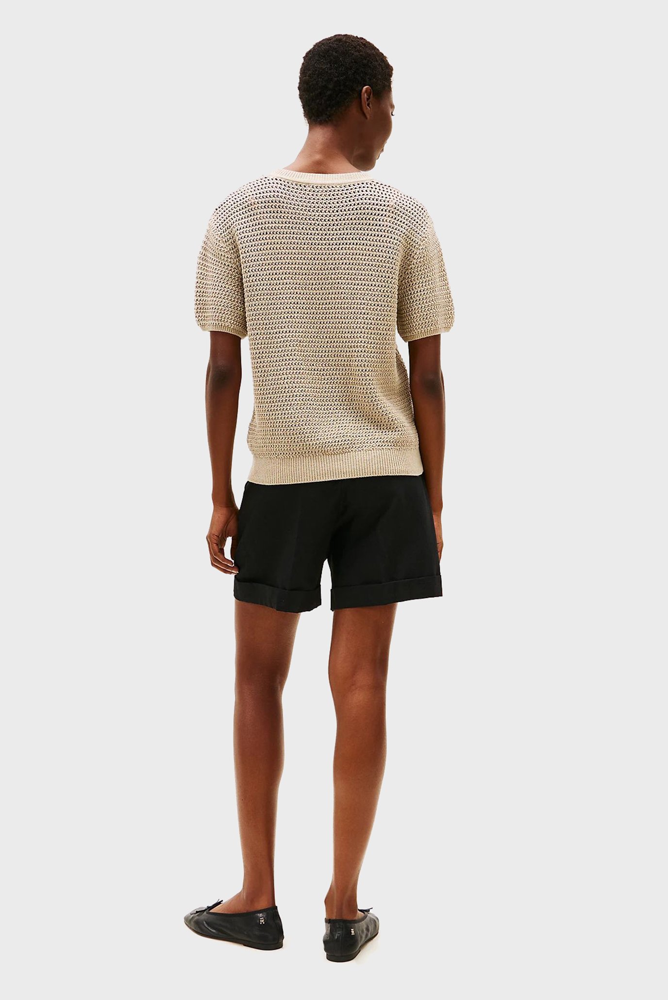 Женский бежевый джемпер POINTELLE CROCHET 4