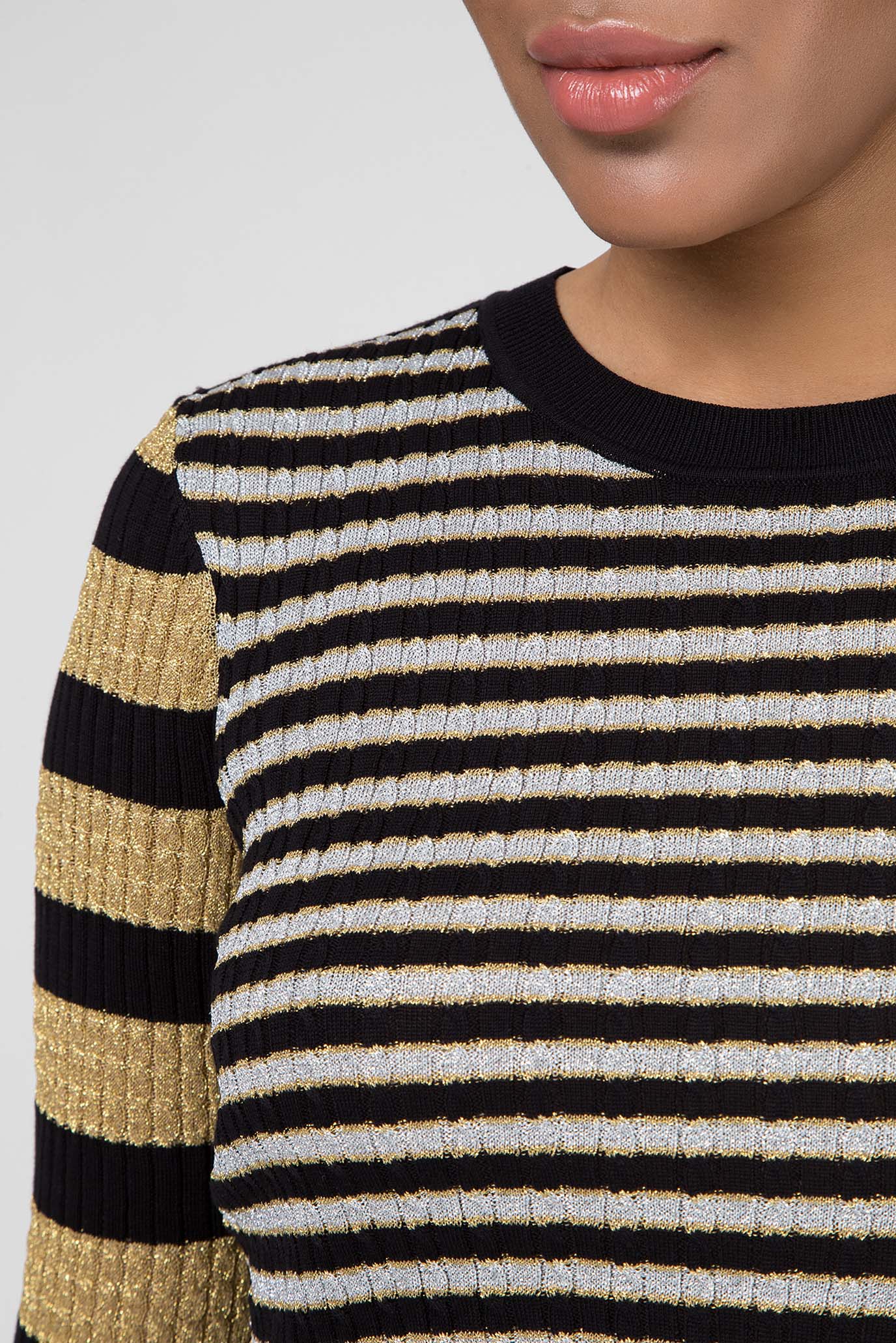 Женский черный джемпер в полоску ZENDAYA STRIPE 9