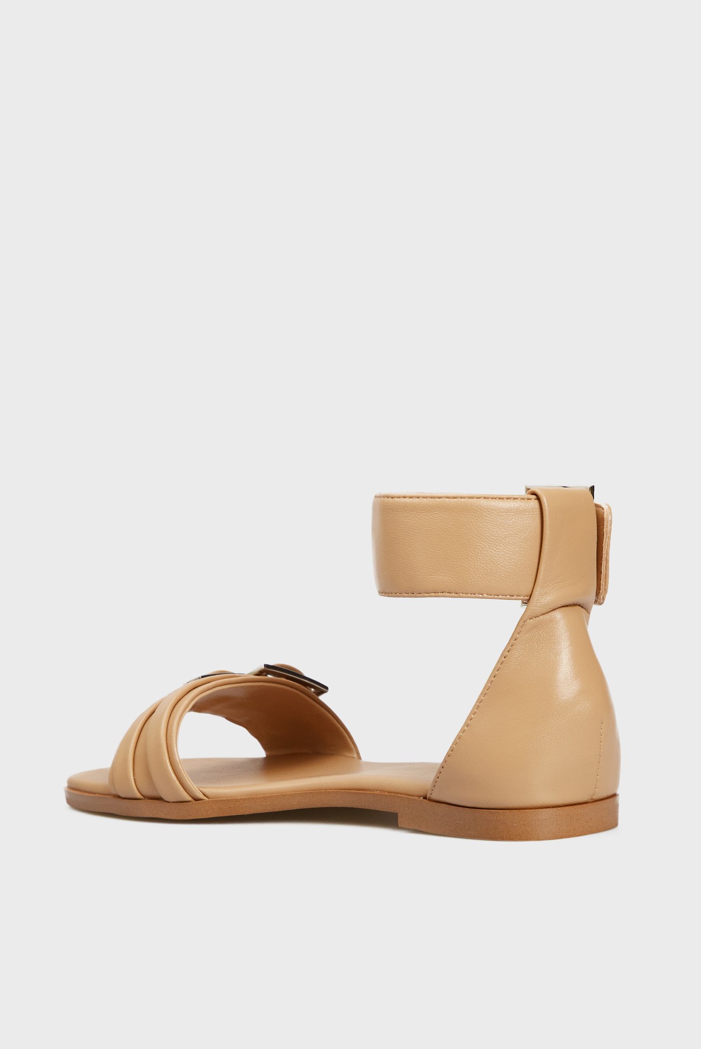 Женские бежевые кожаные сандалии Marcia 9