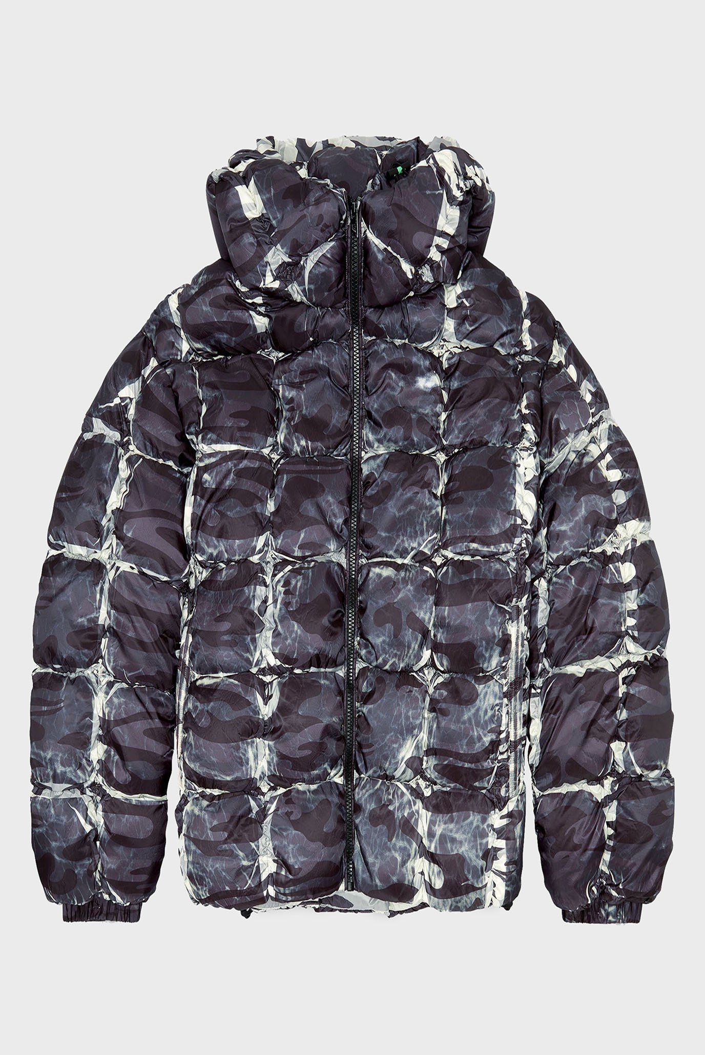 Мужская темно-синяя куртка с узором W-CLAUS-CAMU 5