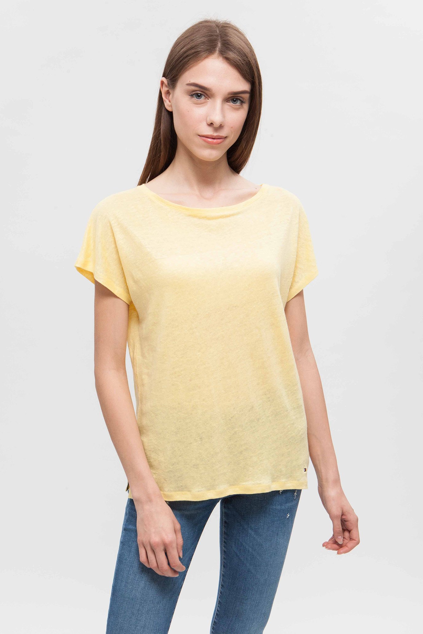Женская желтая футболка 6
