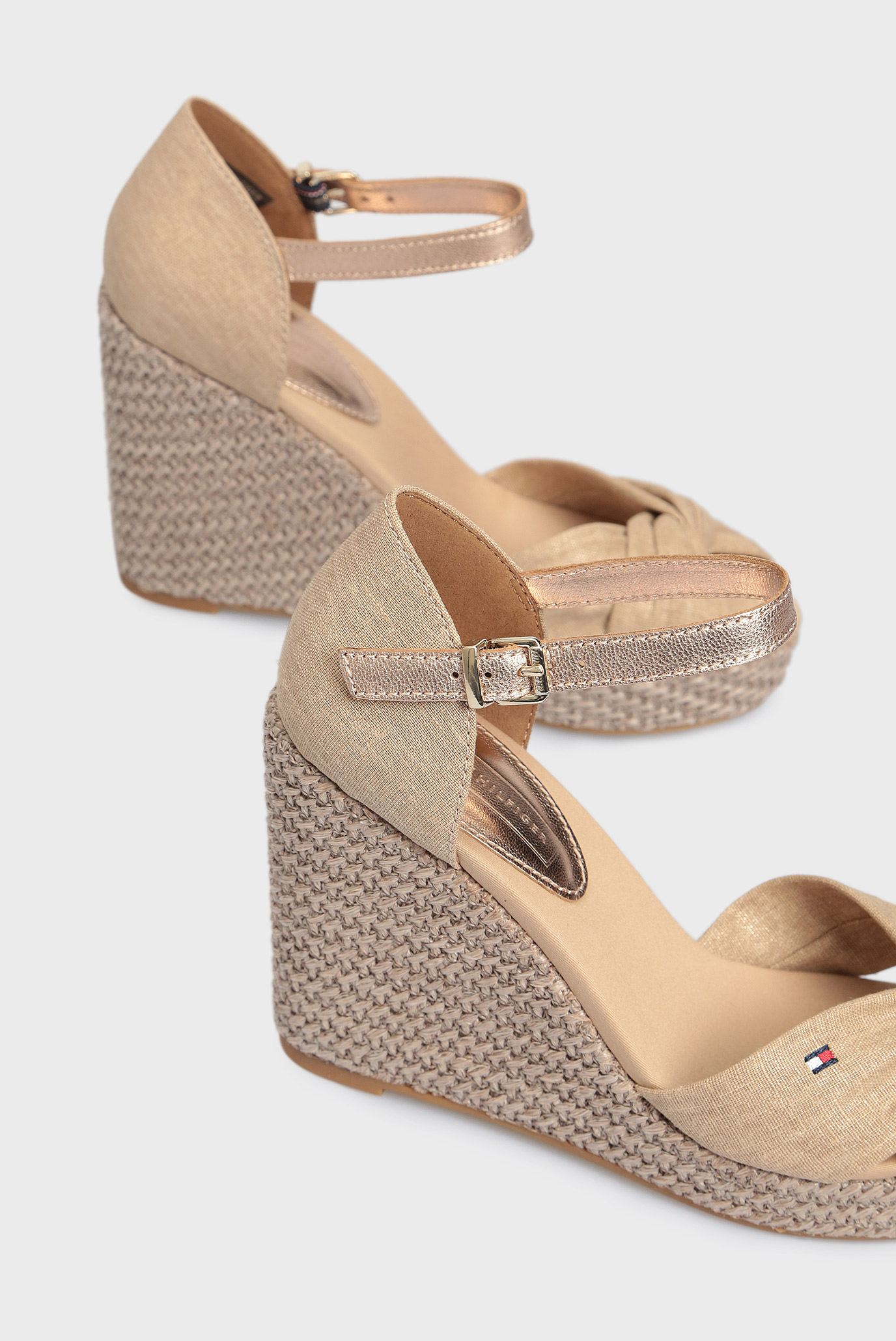 Женские бежевые босоножки ICONIC ELENA METALLIC CANVAS 7