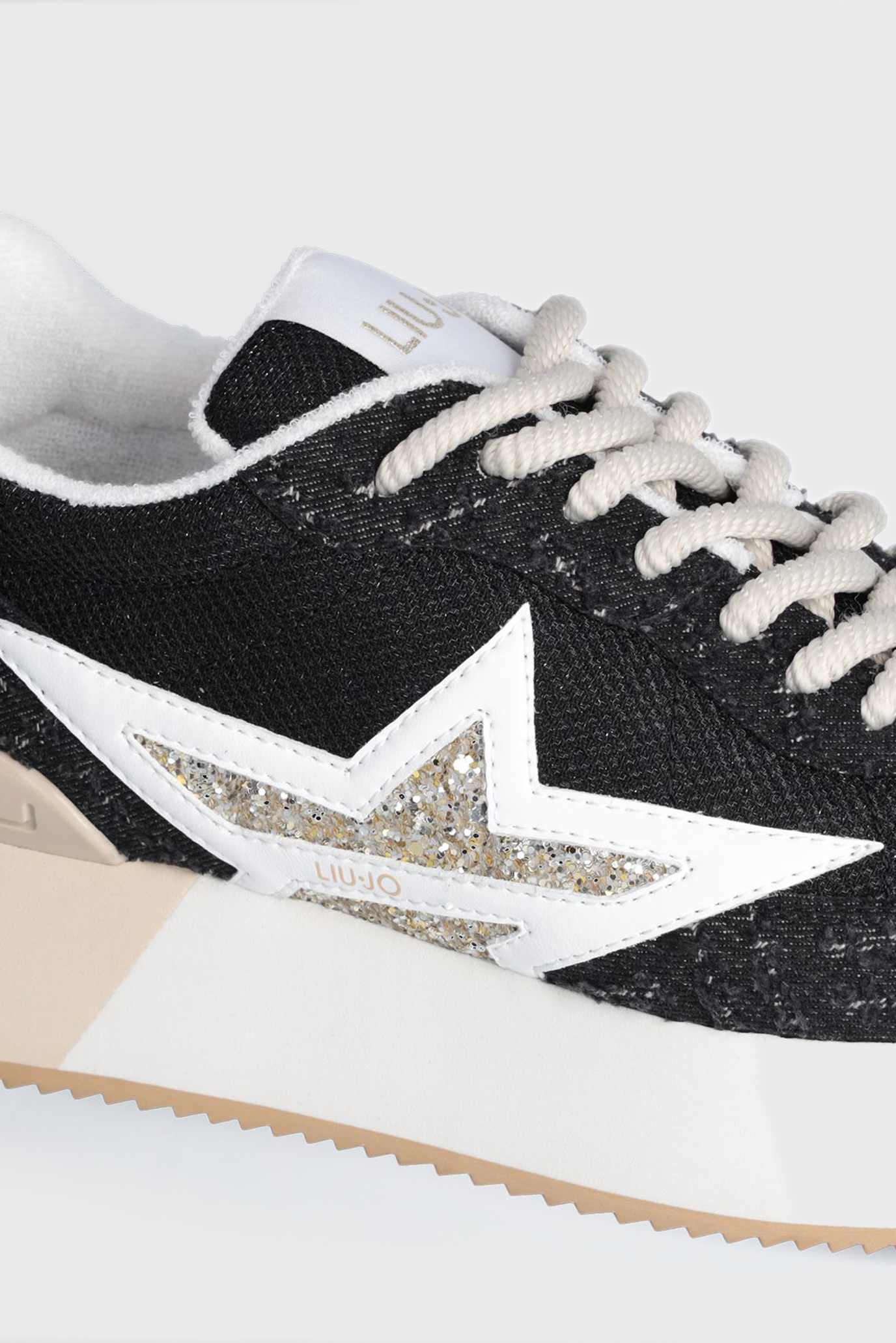 Кроссовки DREAMY 03 - SNEAKER RUINED DENIM SHINY M BLACK LIGHT GOLD 2