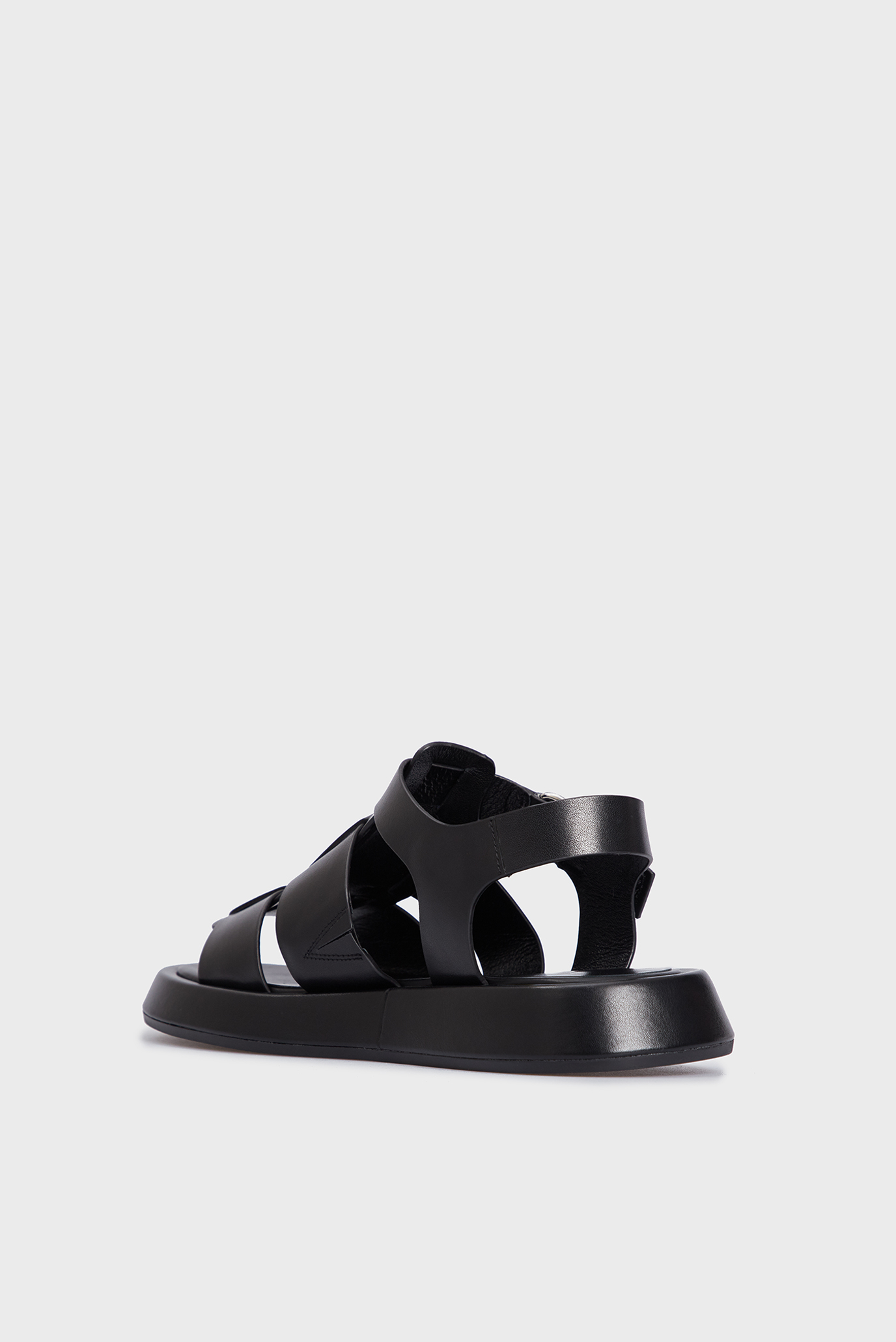 Женские черные кожаные сандалии Lilla 8