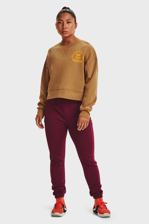 Женские бордовые спортивные брюки UA Prjct Rock Fleece Pant