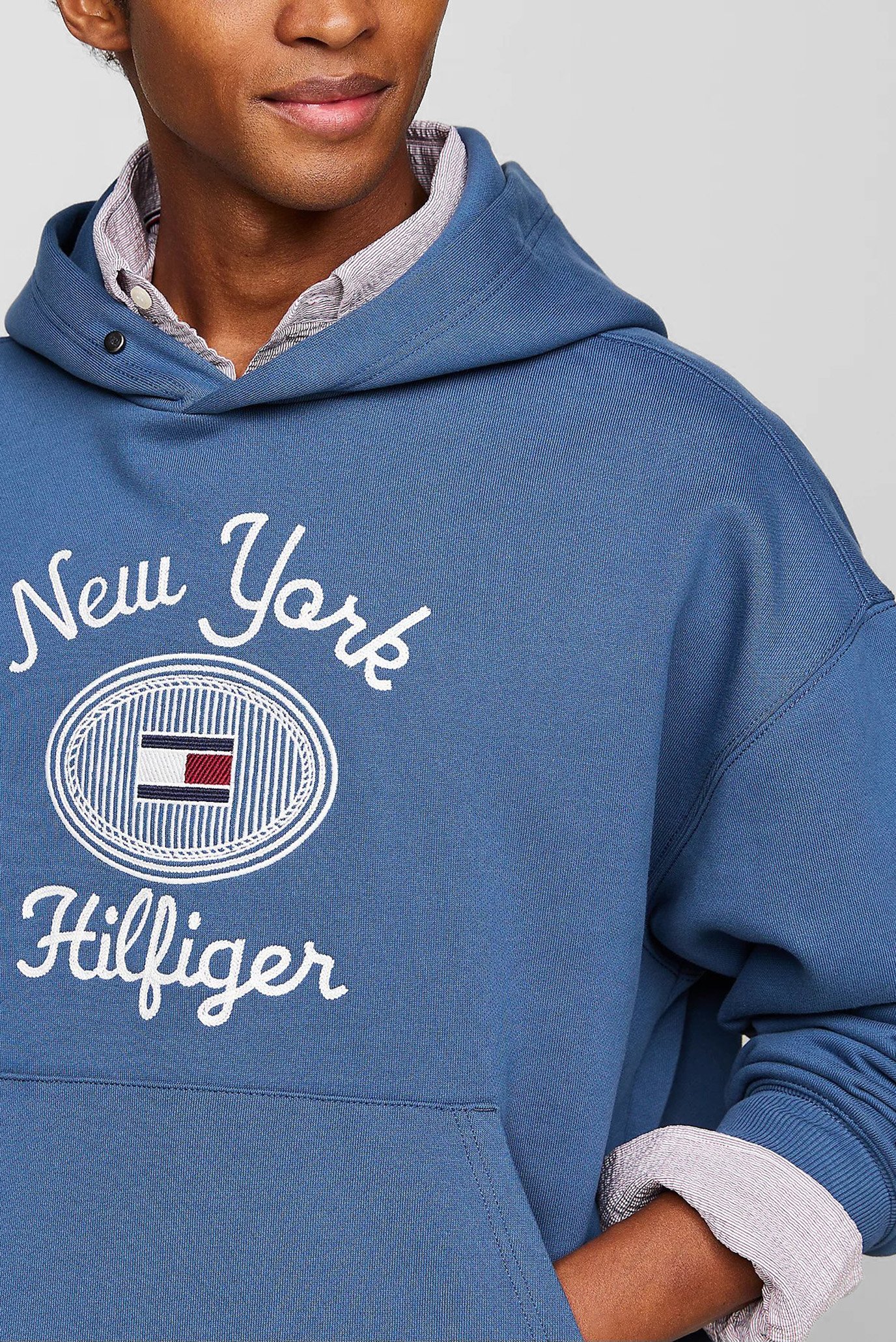 Мужское синее худи HILFIGER NY 4