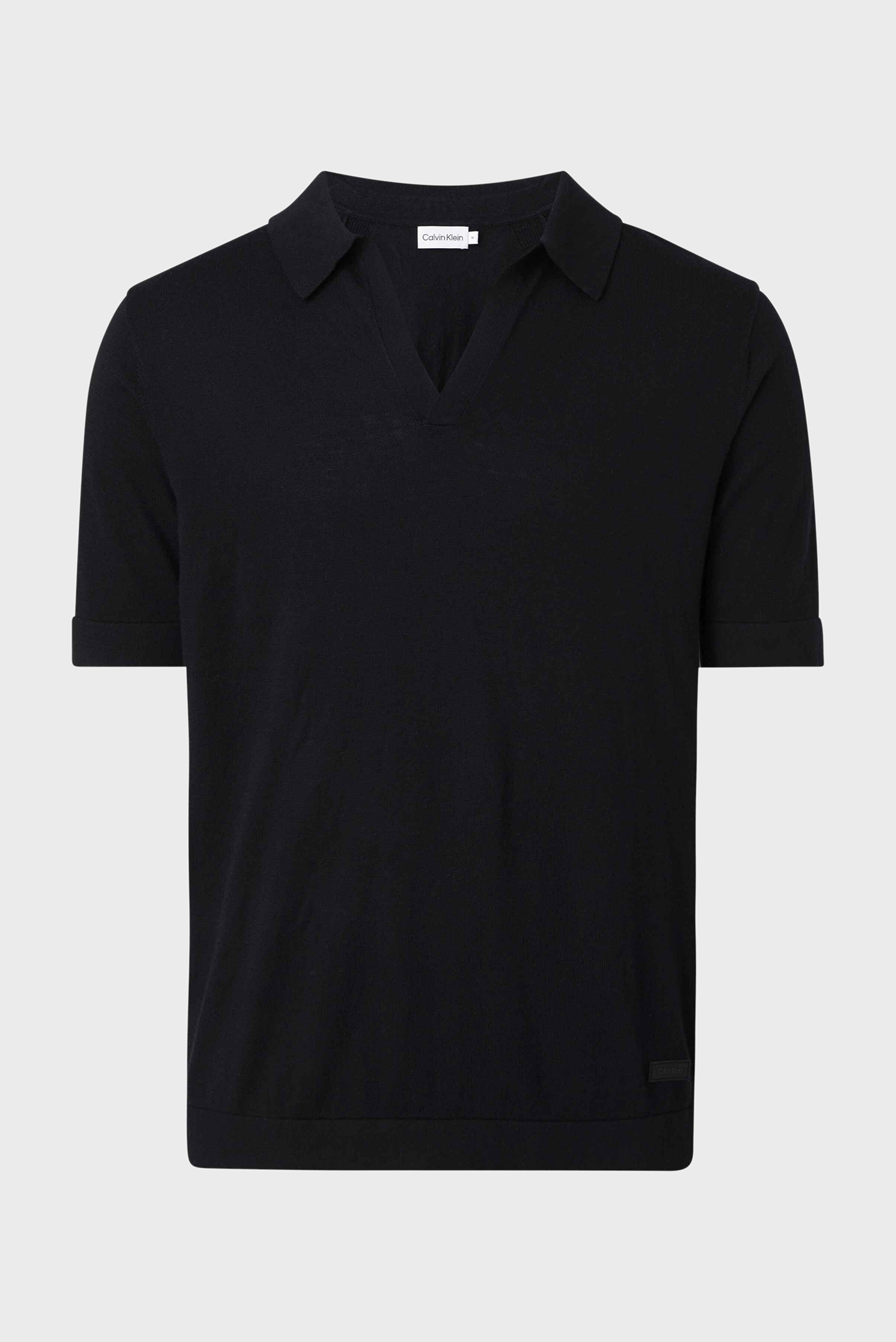 Мужское черное поло COTTON SILK BLEND 6