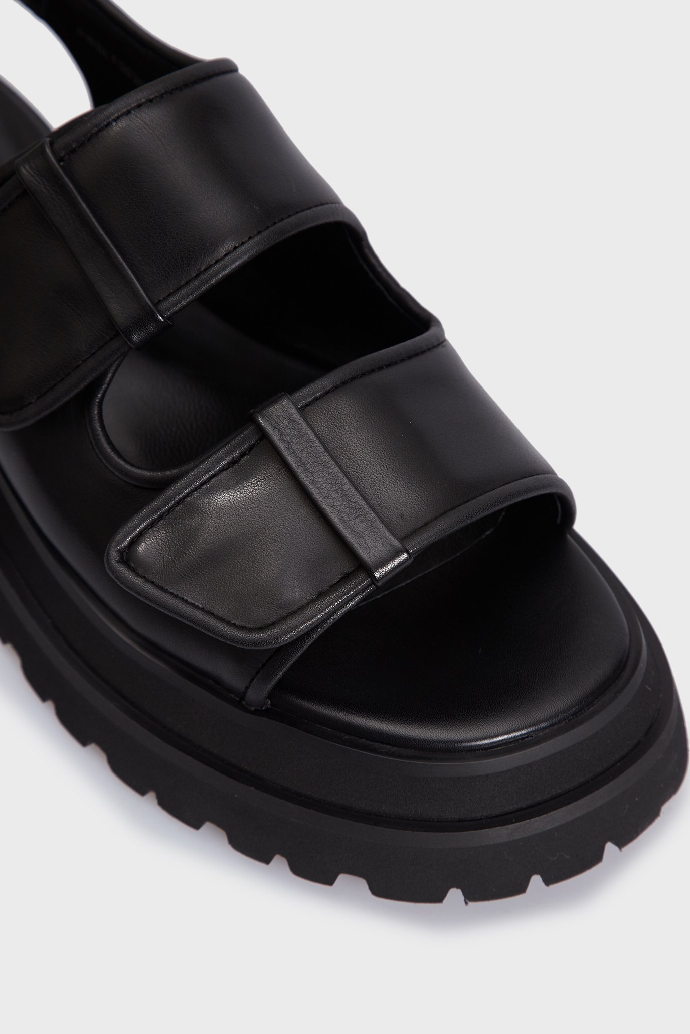 Женские черные кожаные сандалии Marta 2