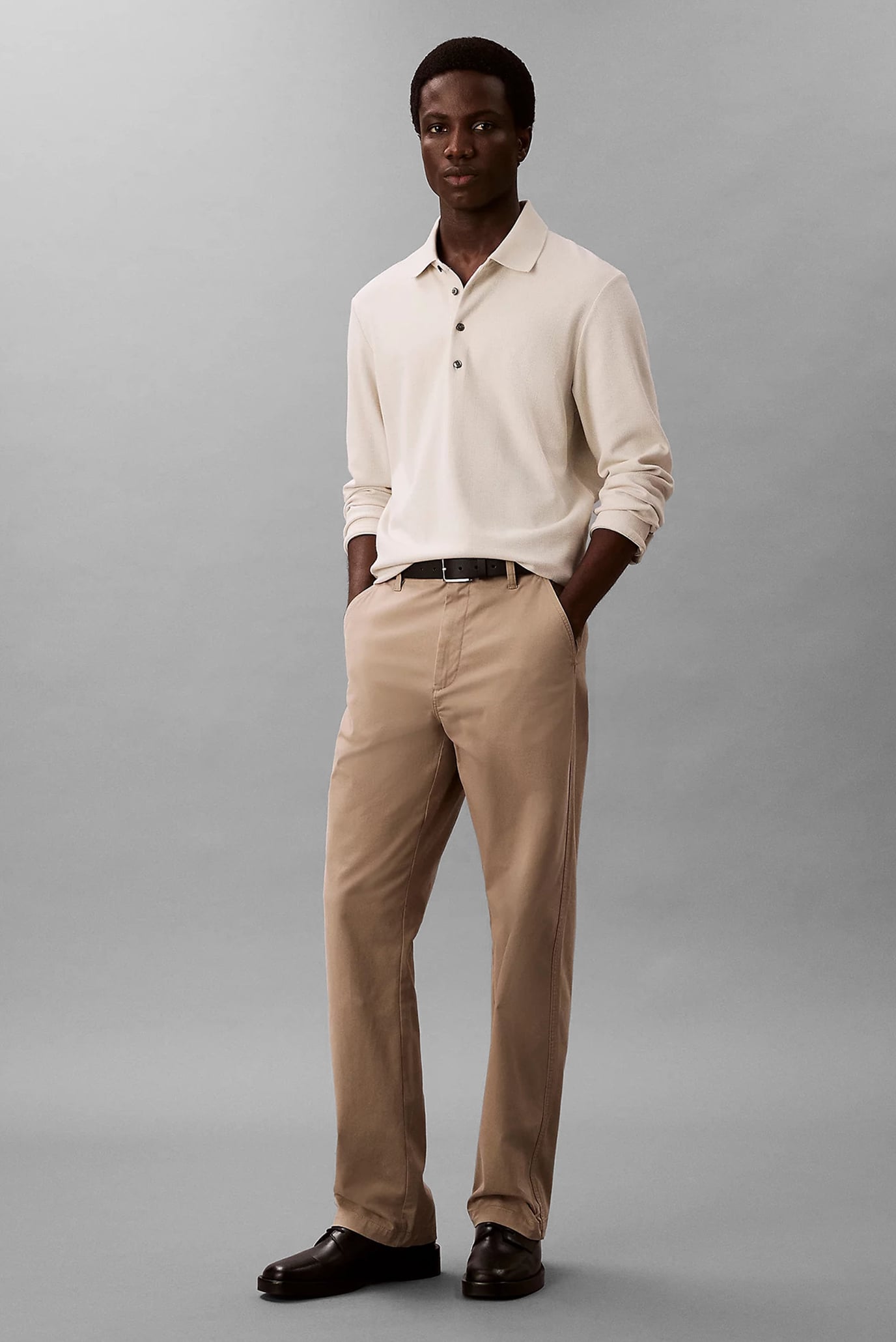 Поло с длинным рукавом LS JACQUARD WOOL POLO 2