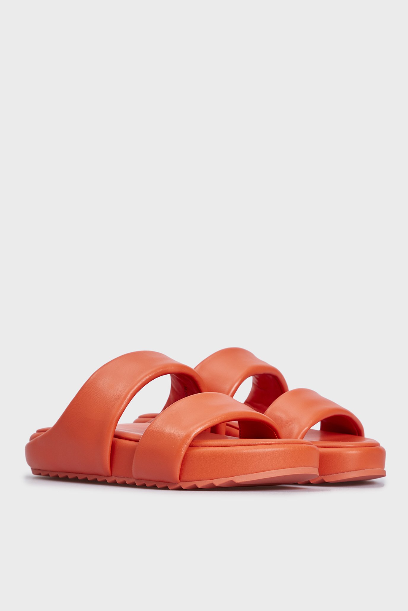 Женские оранжевые кожаные слайдеры Cody 2