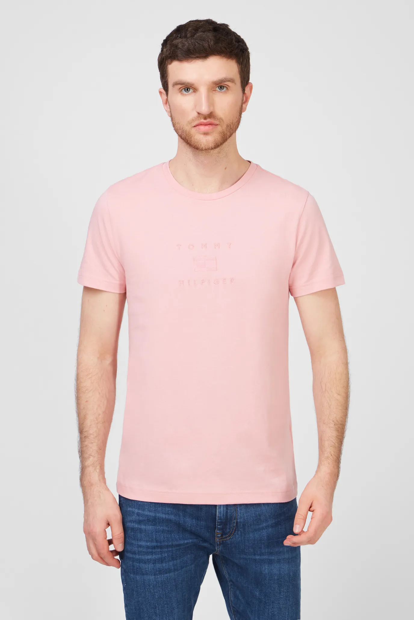 Мужская розовая футболка 6