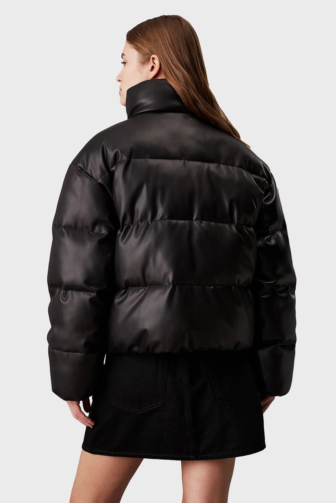 Женская черная куртка FAUX LEATHER 3