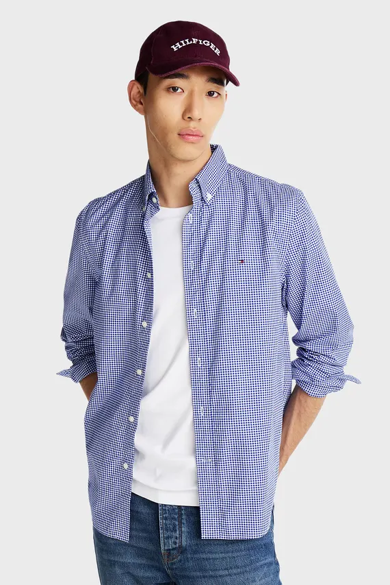 Мужская рубашка в клетку FLEX POPLIN GINGHAM RF Tommy Hilfiger
