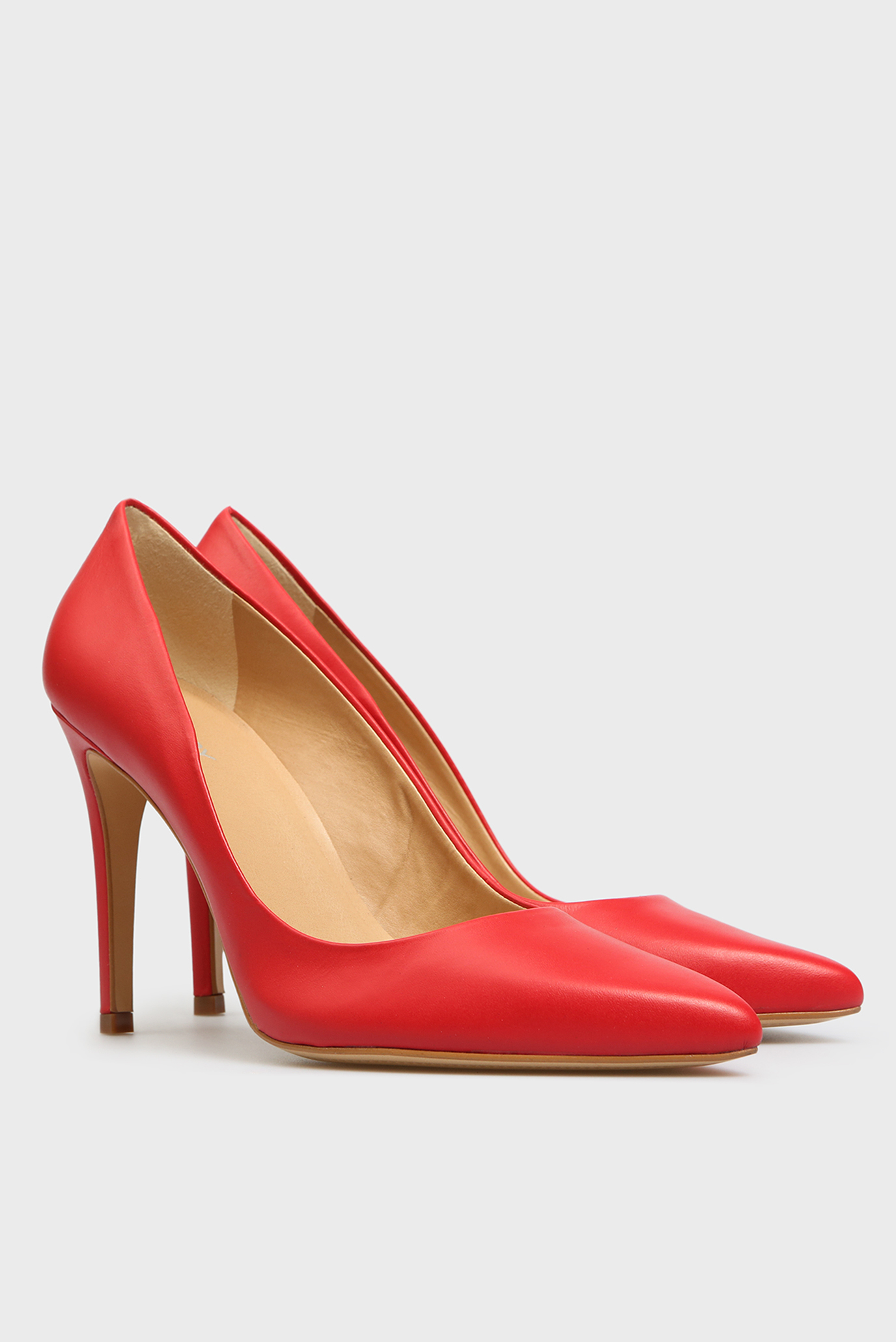 Женские красные кожаные лодочки Gigi 7