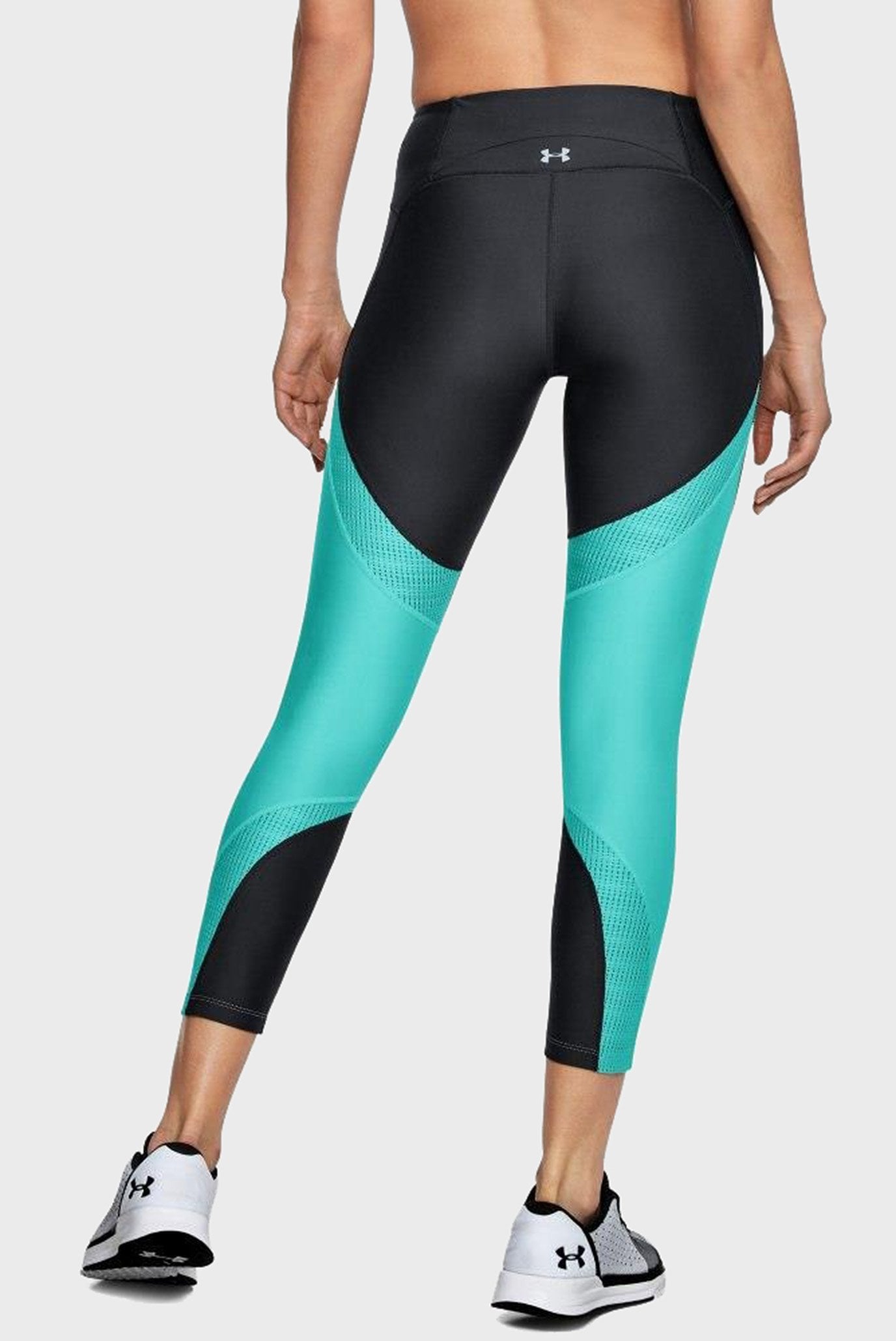 Женские черные тайтсы UA Vanish Disrupt Mesh Crop 2