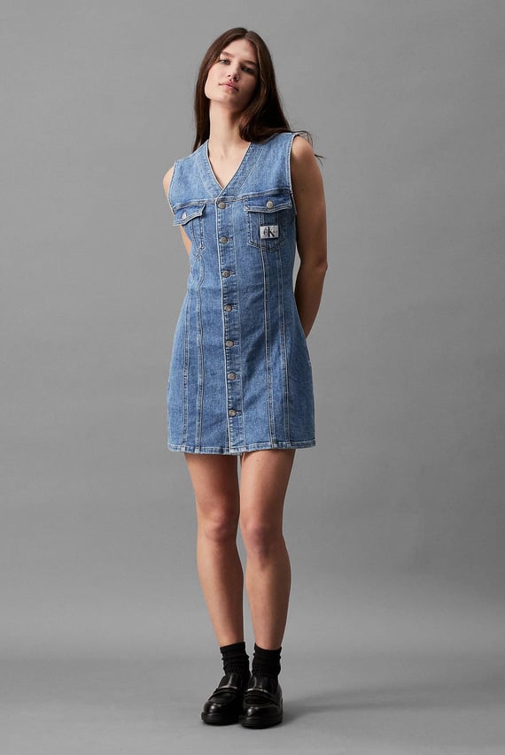 Платье SLEEVELESS DENIM DRESS