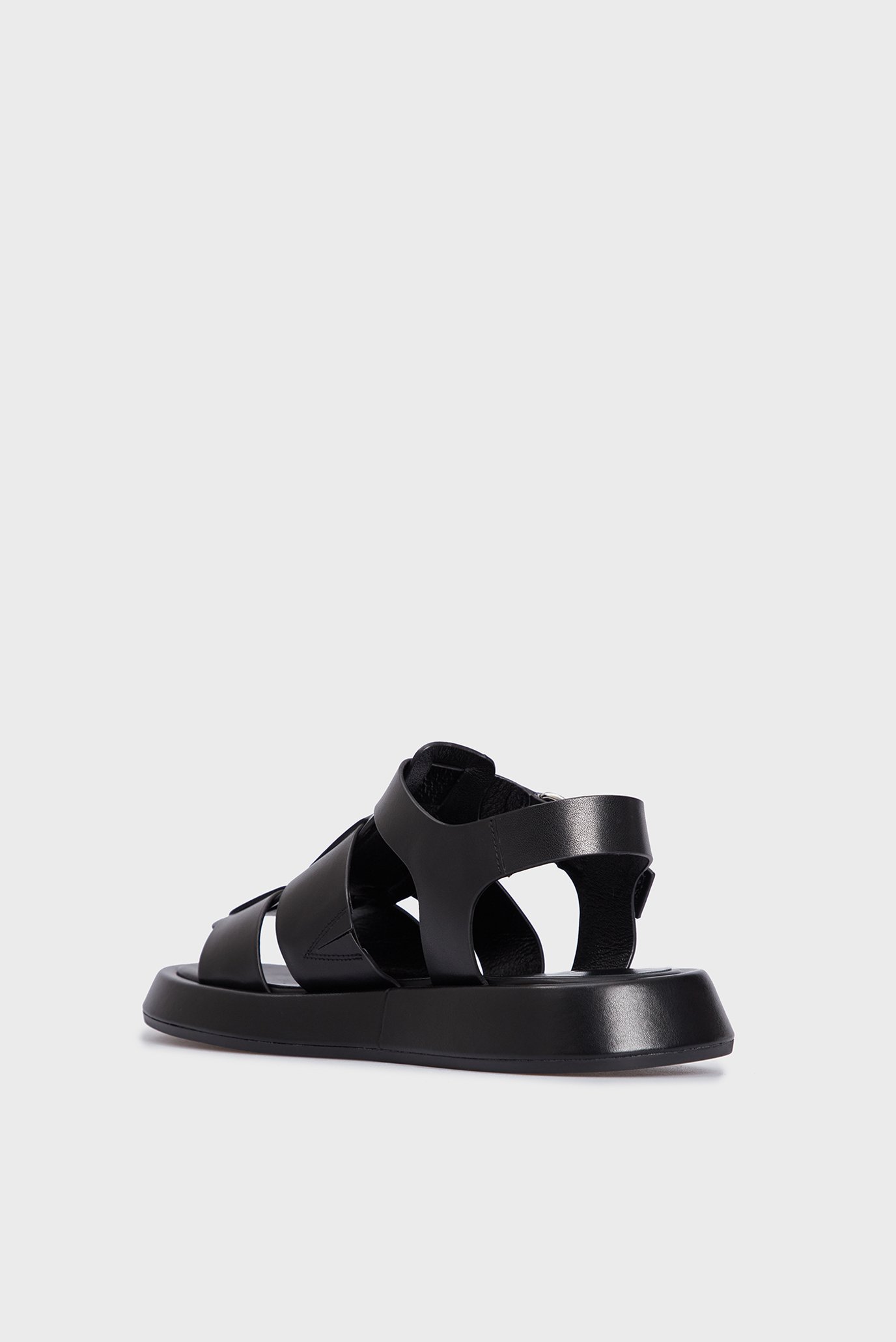 Женские черные кожаные сандалии Lilla 4