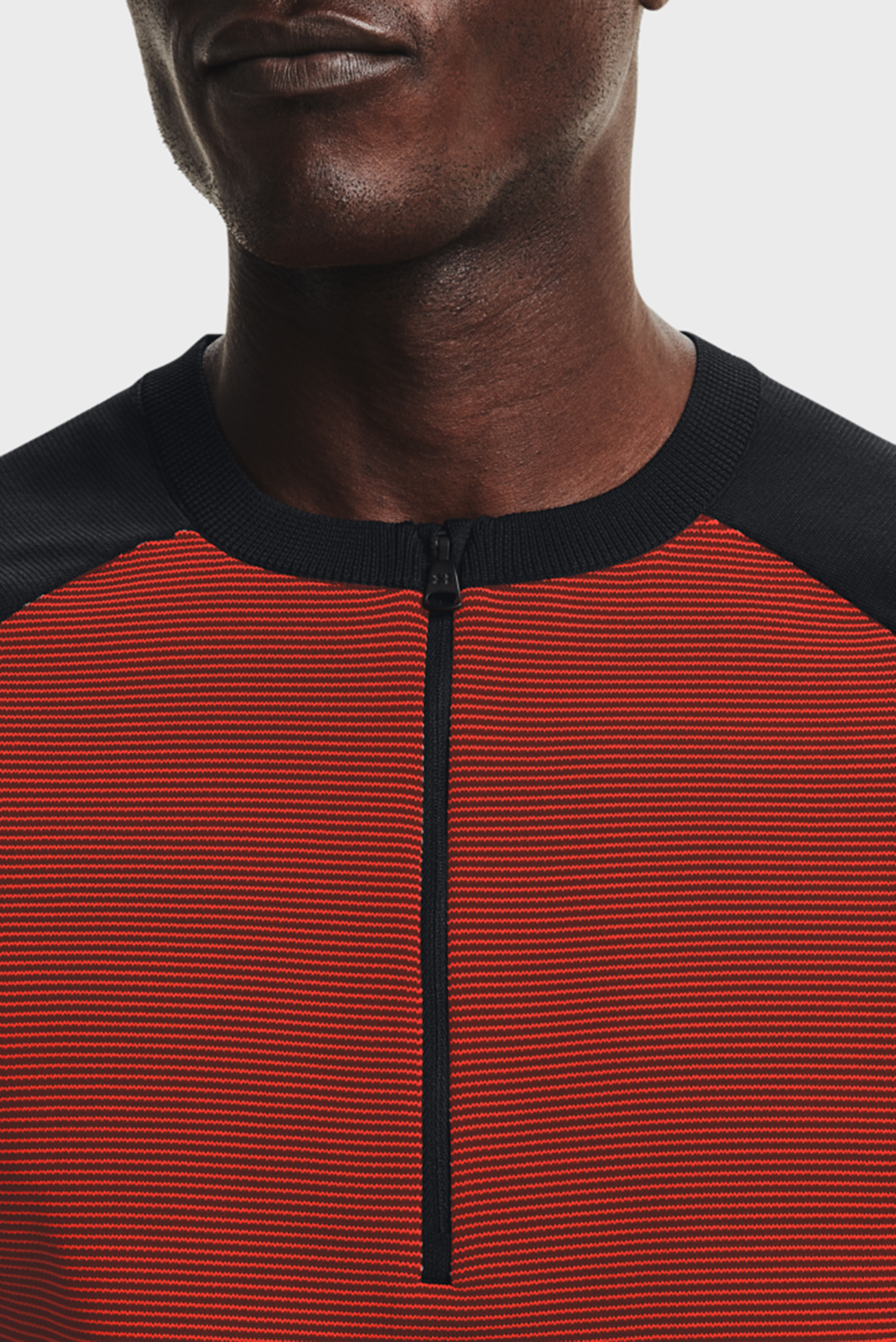 Мужская красная футболка UA IntelliKnit Half Zip SS 2