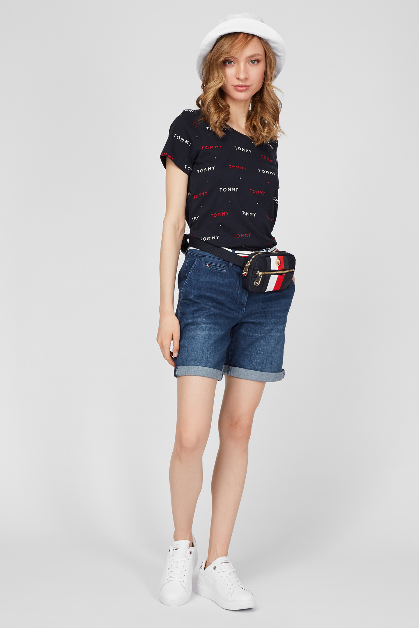 Женские синие джинсовые шорты SLIM RW TAM BERMUDA 7