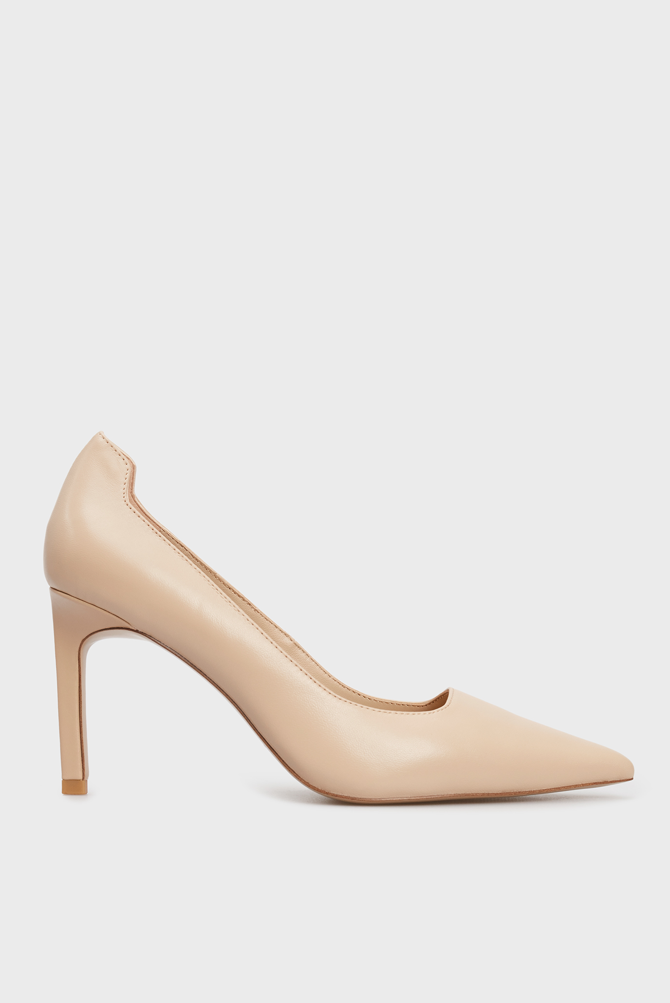 Женские бежевые кожаные туфли Rebeca 6