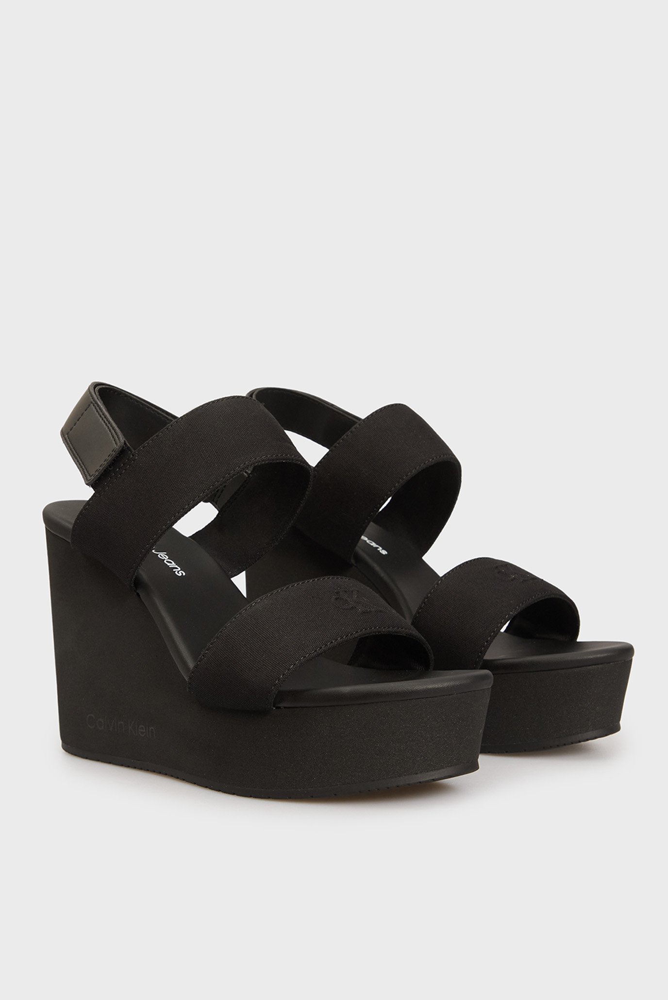 Женские черные босоножки WEDGE SANDAL WEBBING IN 3