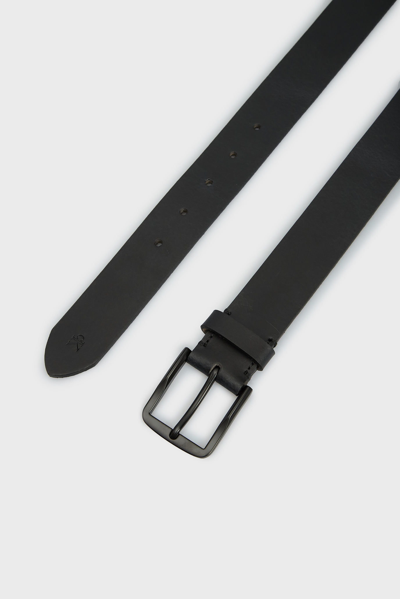 Мужской черный кожаный ремень CLASSIC FLAT R LTHR BELT 35MM 2