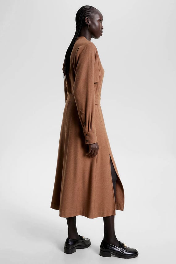 Платье WOOL BLEND MIDI SHIRT DRESS