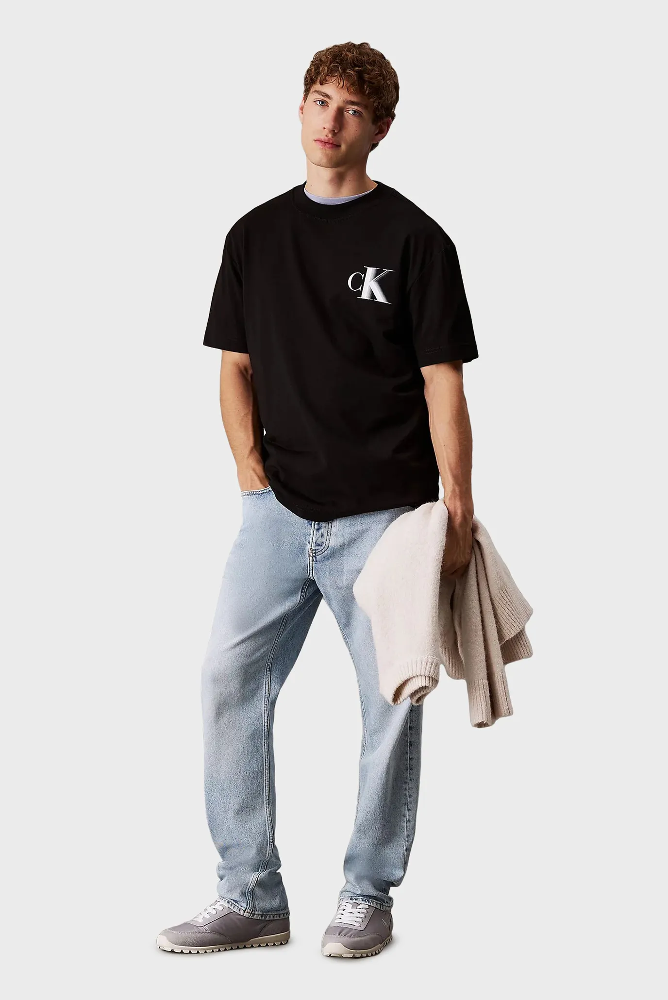 Мужская черная футболка BOLD CK TEE 2