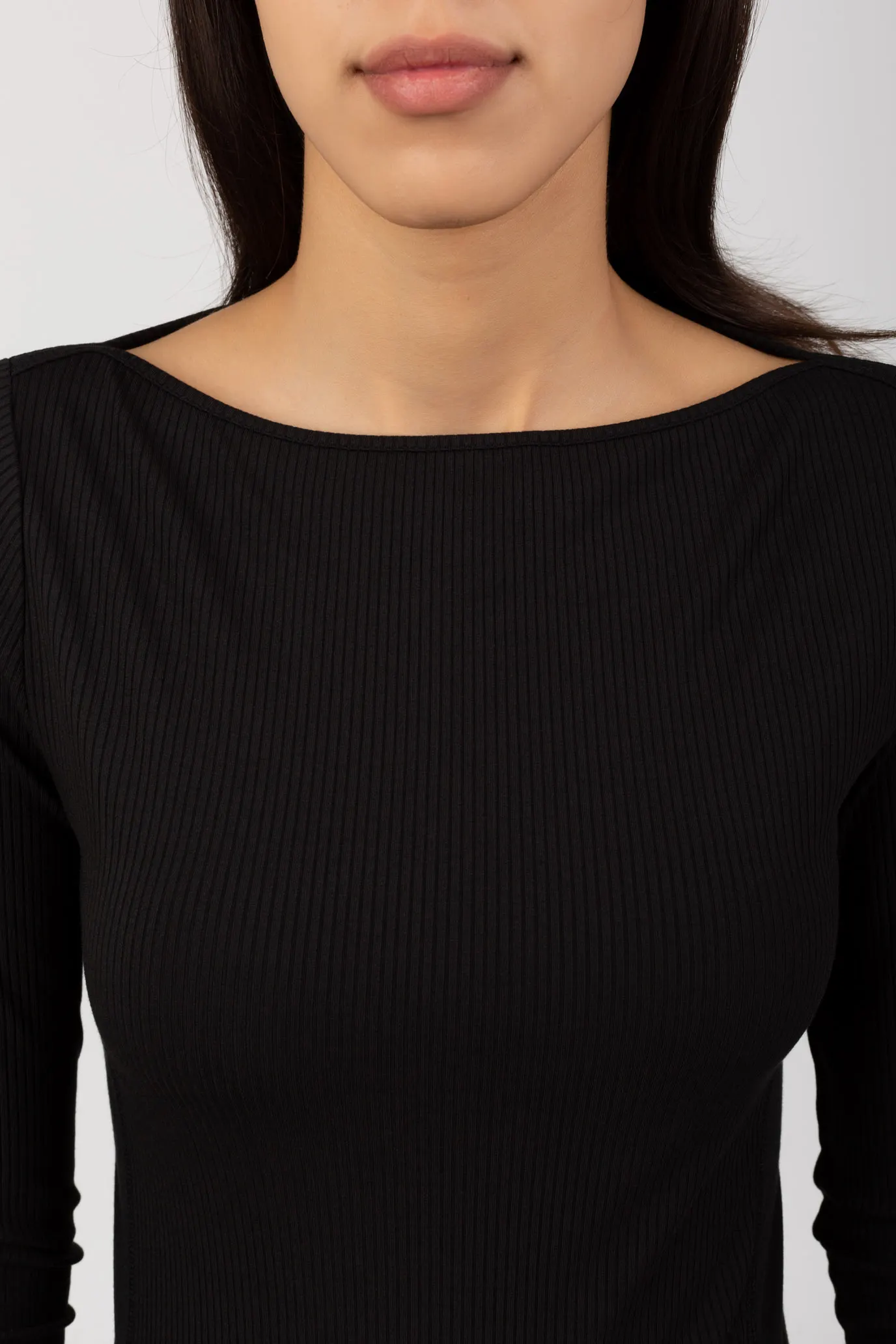 Лонгслив MODAL RIB RAZOR NECK JERSEY TOP 4